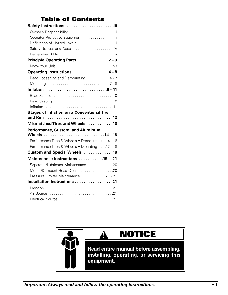 COATS 9024E Tire Changer User Manual | Page 5 / 28