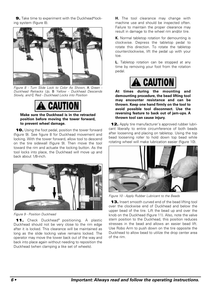 COATS APX Rim Clamp Tire Changer User Manual | Page 10 / 28