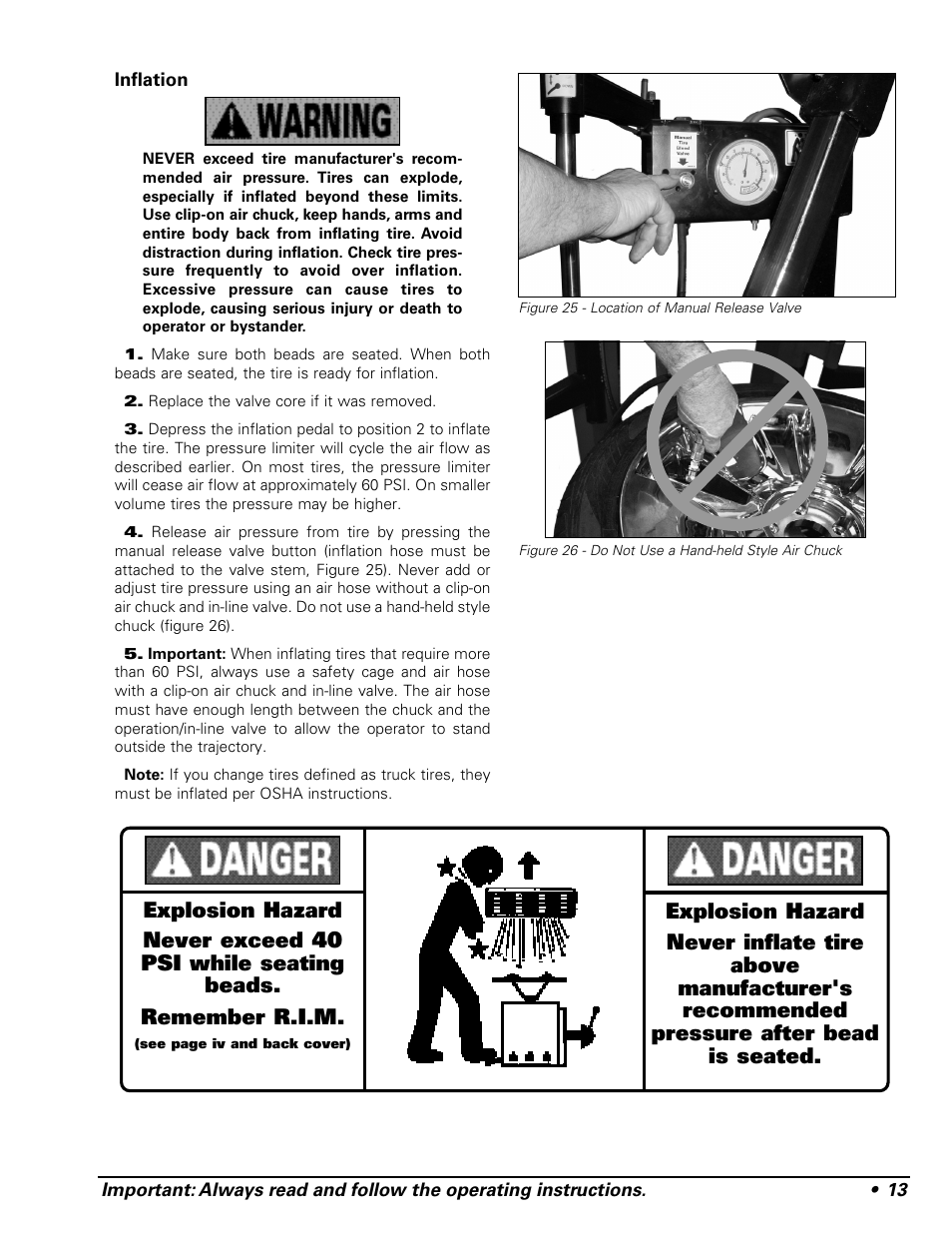 COATS APX Rim Clamp Tire Changer User Manual | Page 17 / 28