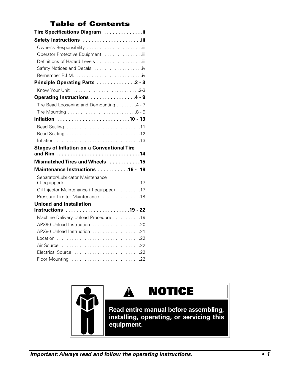 COATS APX Rim Clamp Tire Changer User Manual | Page 5 / 28