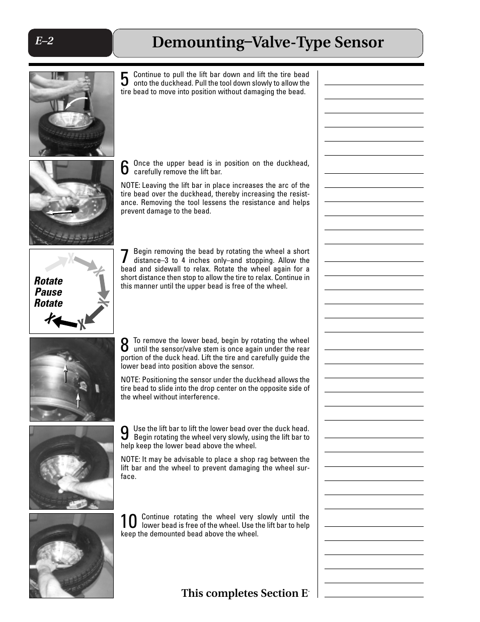 Demounting–valve-type sensor | COATS Extended Mobility (EMT) RunFlat Tires User Manual | Page 18 / 48