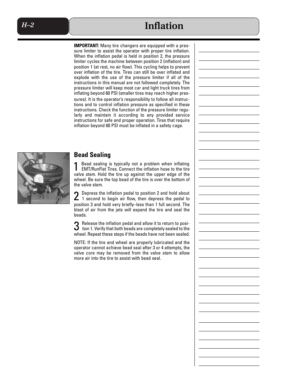 Inflation | COATS Extended Mobility (EMT) RunFlat Tires User Manual | Page 24 / 48