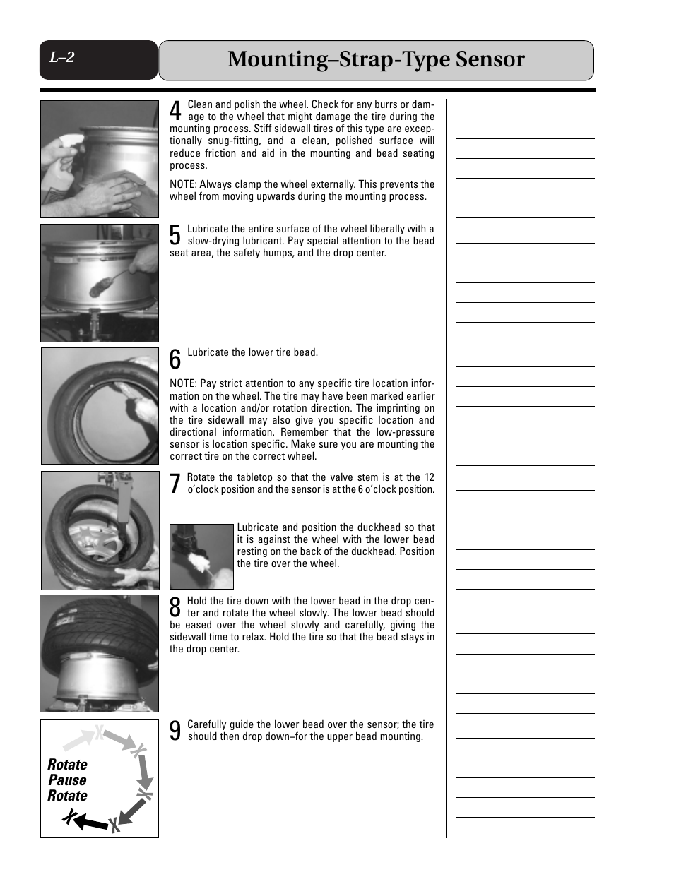 Mounting–strap-type sensor | COATS Extended Mobility (EMT) RunFlat Tires User Manual | Page 38 / 48
