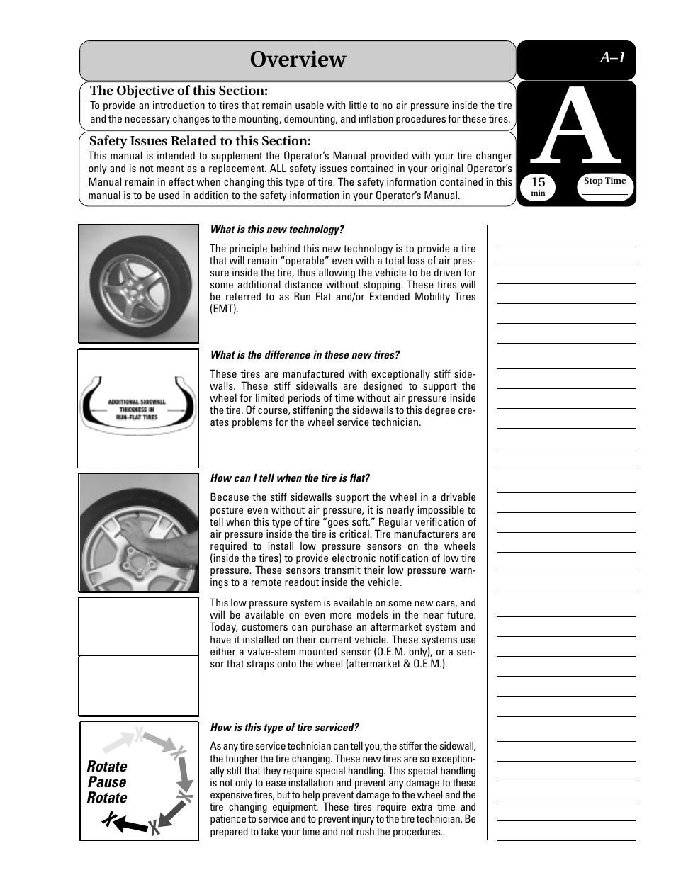 Overview | COATS Extended Mobility (EMT) RunFlat Tires User Manual | Page 9 / 48