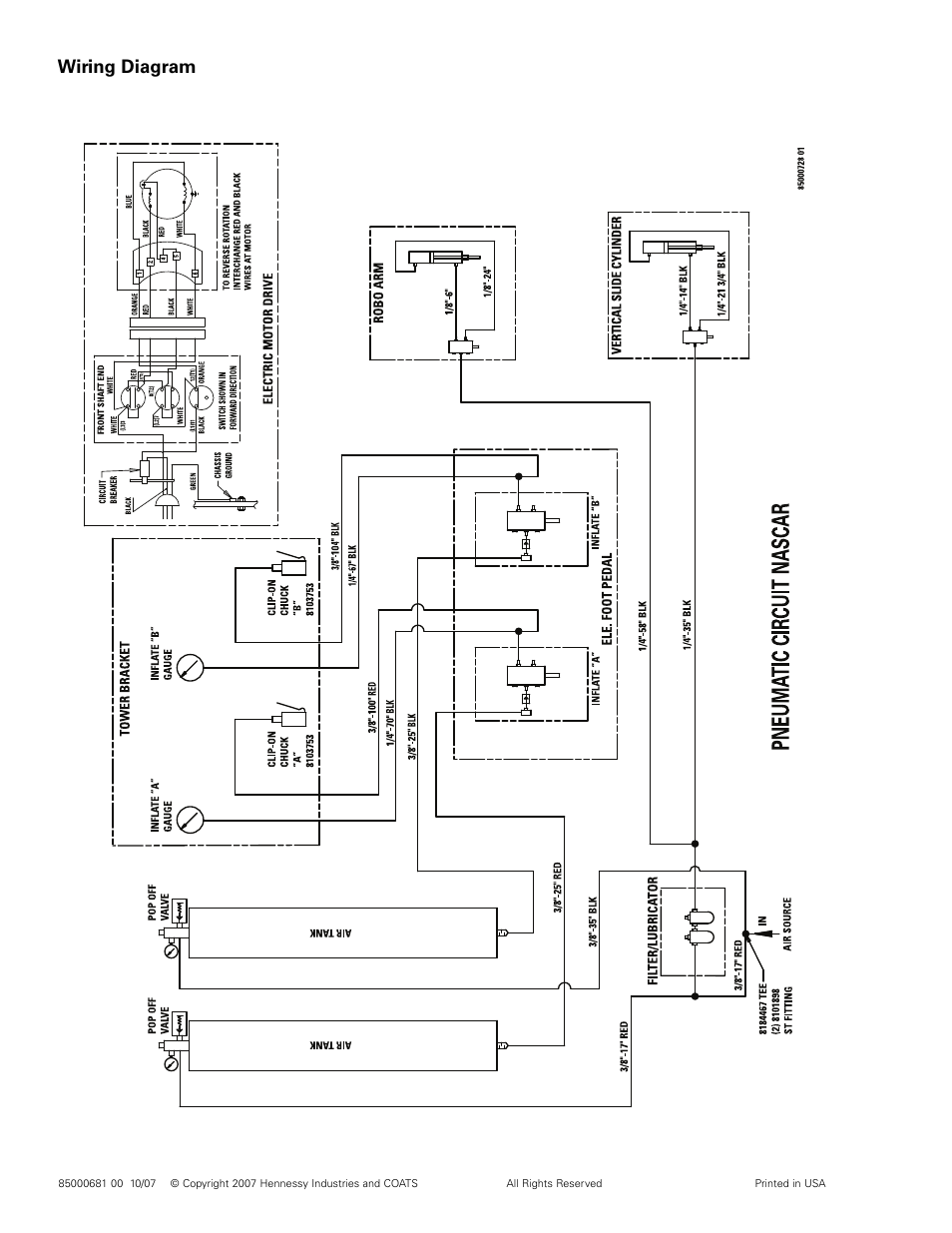 Wiring diagram | COATS Pit Tire Changer User Manual | Page 28 / 28