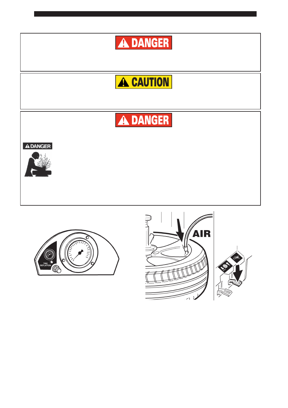 Caution danger danger | COATS ProGuard Leverless Plus Tire Changer User Manual | Page 31 / 42