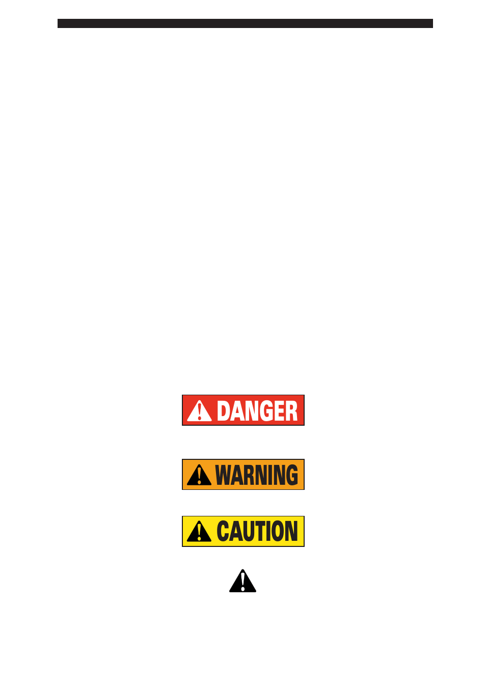 Warning caution danger | COATS ProGuard Leverless Plus Tire Changer User Manual | Page 7 / 42