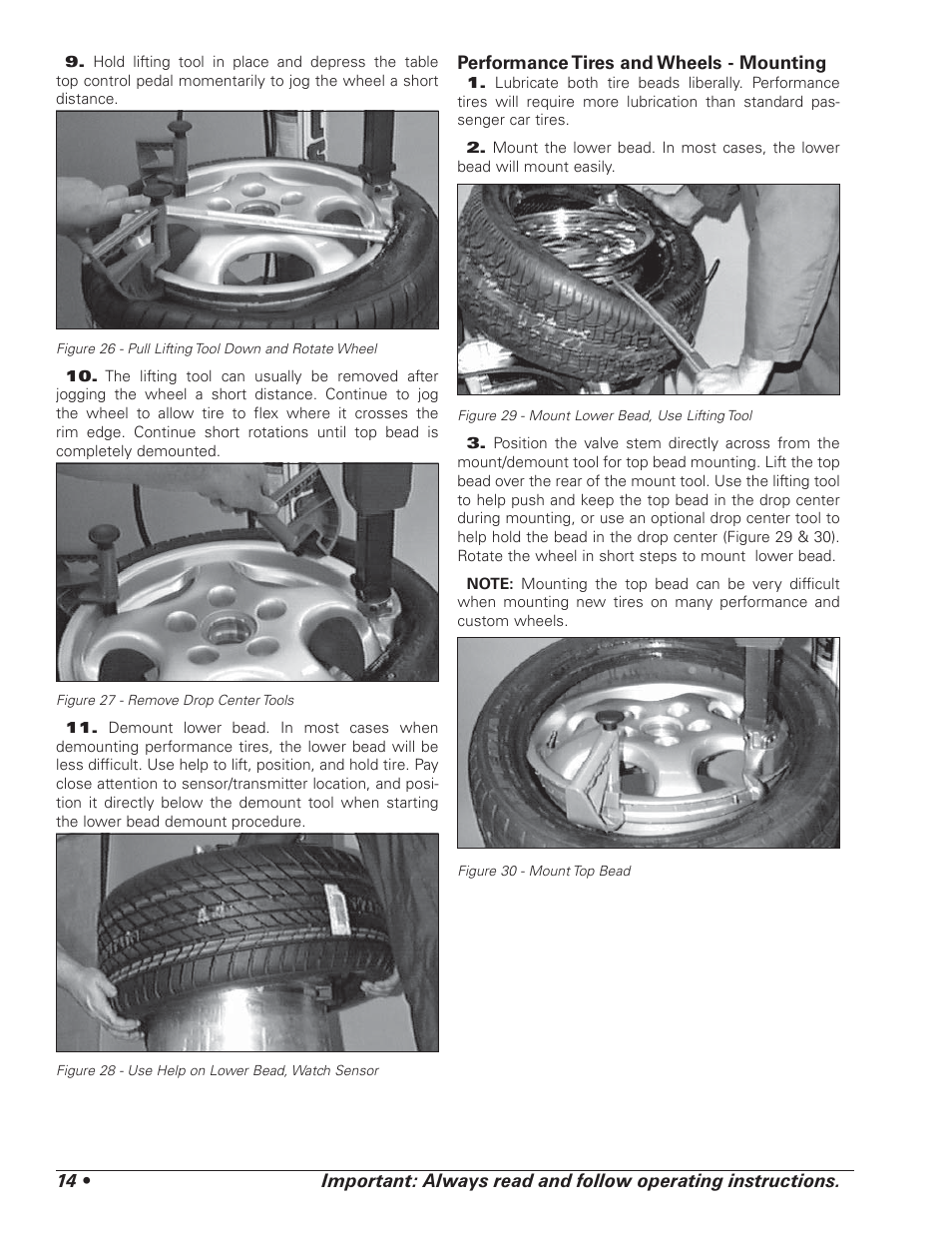 COATS RC-100 Tire Changer User Manual | Page 18 / 24