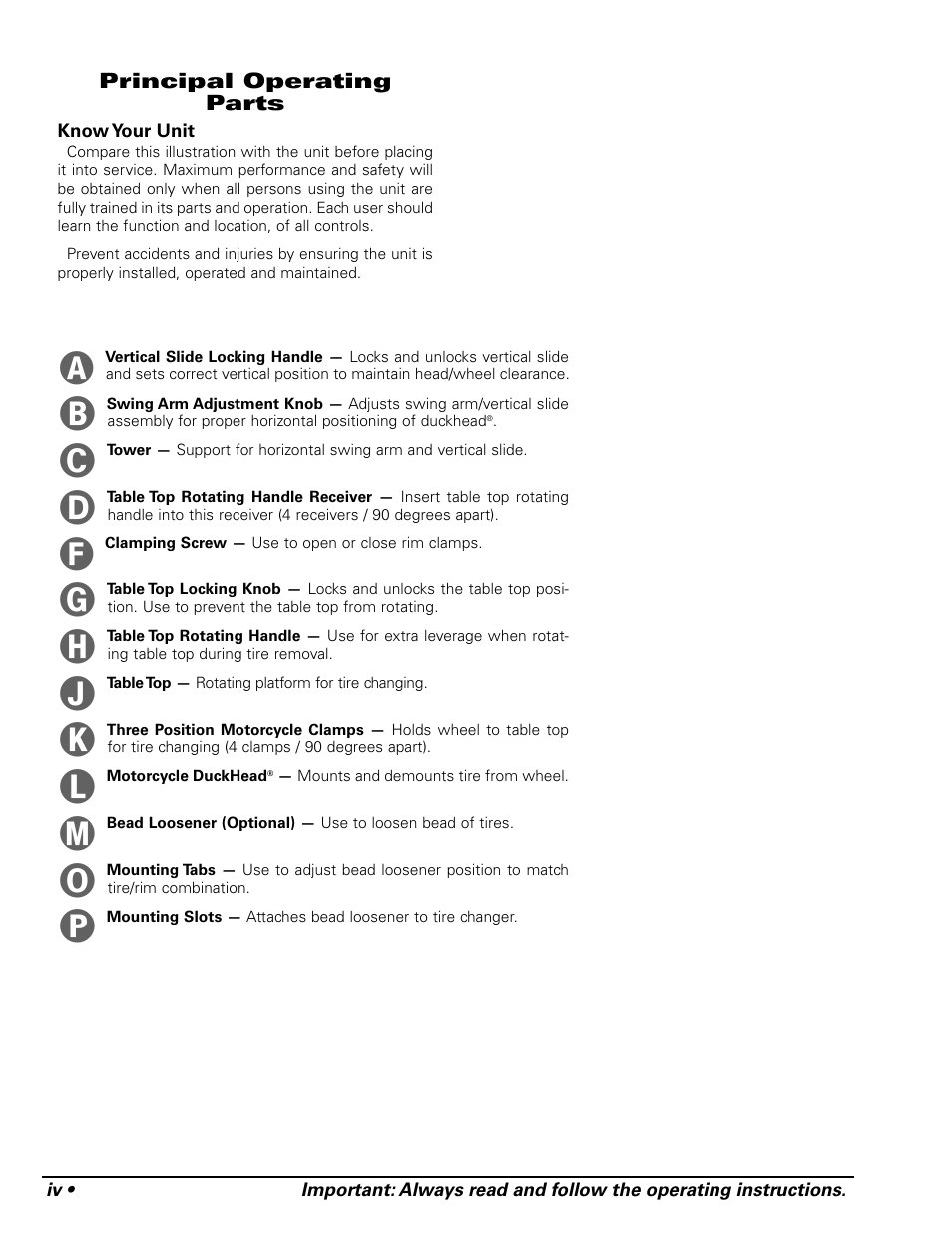 COATS RC-50M Rim Clamp Tire Changer User Manual | Page 4 / 16