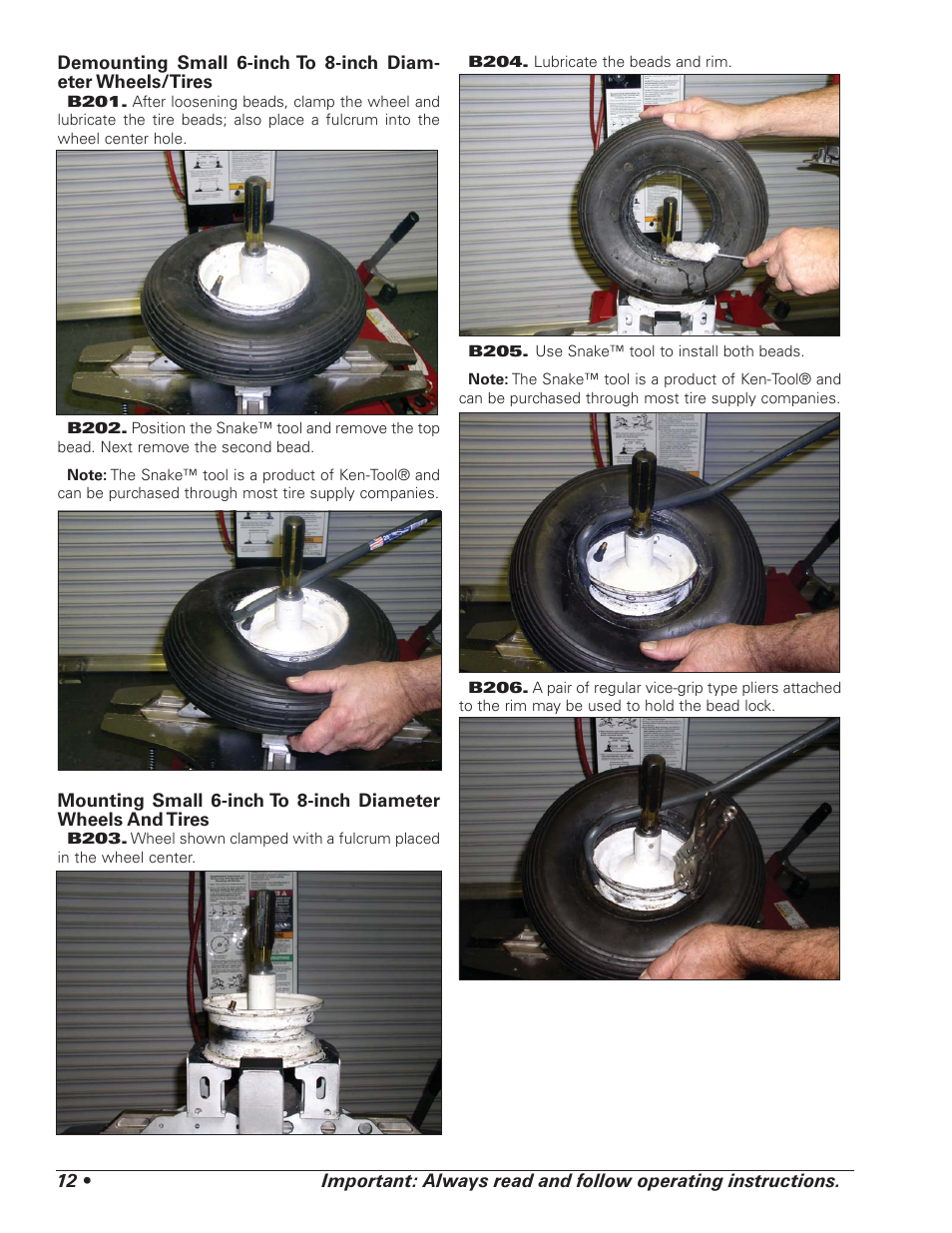 COATS RC150EX, RC200EX Tire Changer User Manual | Page 16 / 32