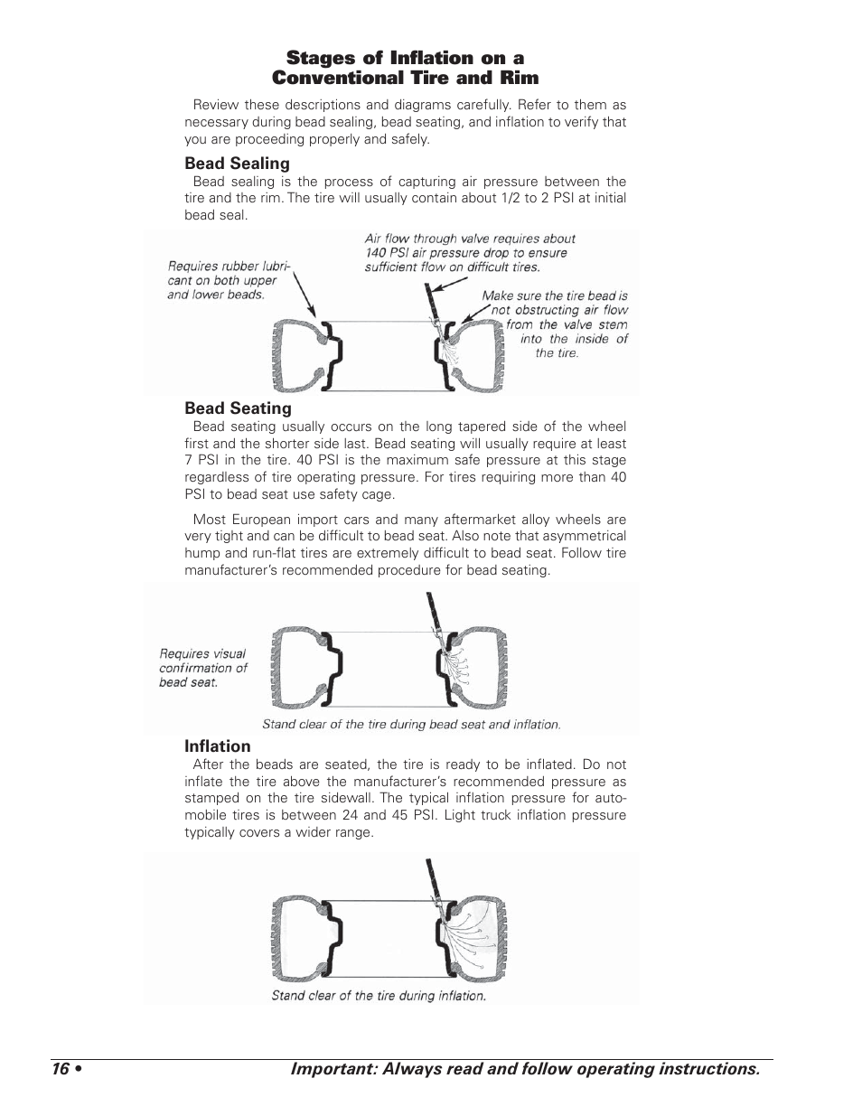 COATS RC150EX, RC200EX Tire Changer User Manual | Page 20 / 32