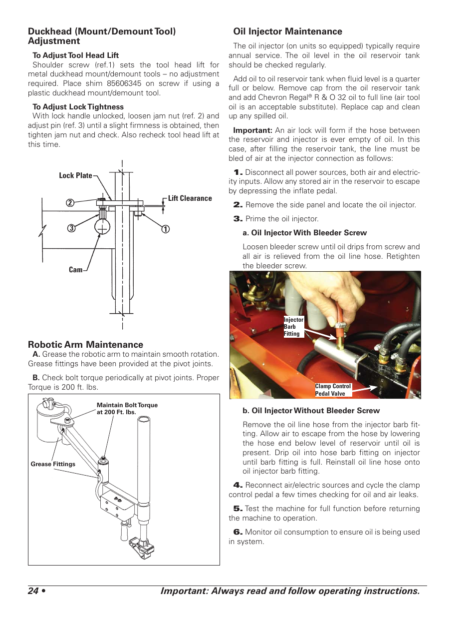 COATS RC150EX, RC200EX Tire Changer User Manual | Page 28 / 32