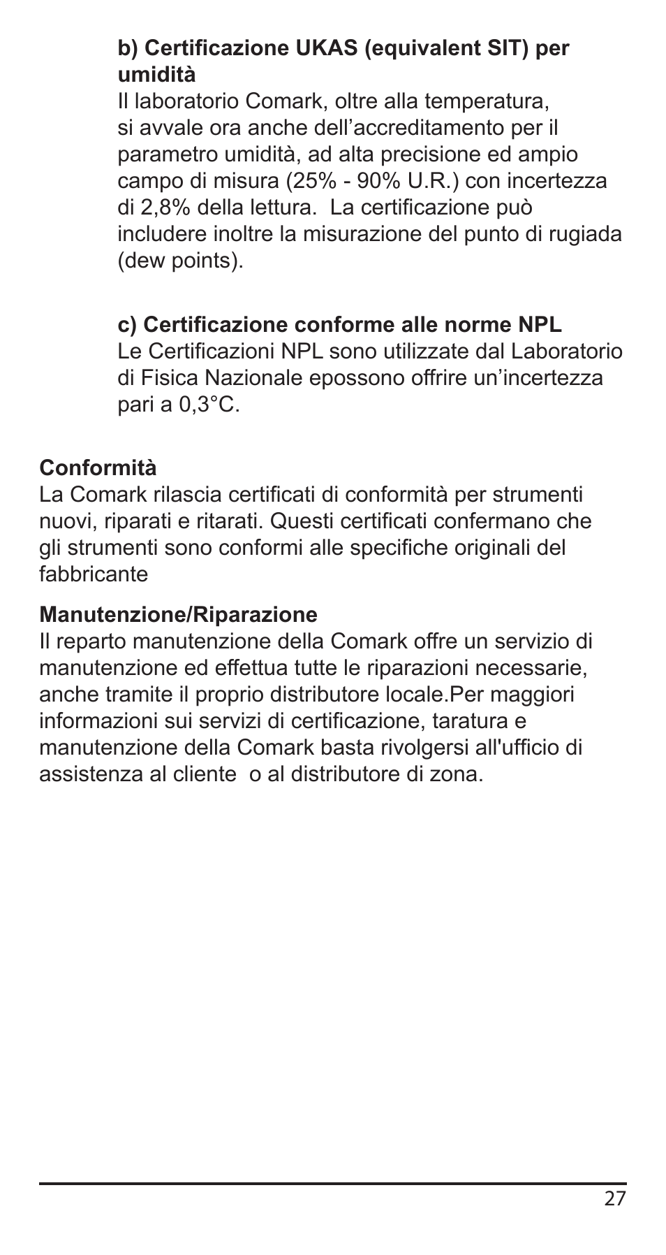 Comark KM340 User Manual | Page 28 / 42