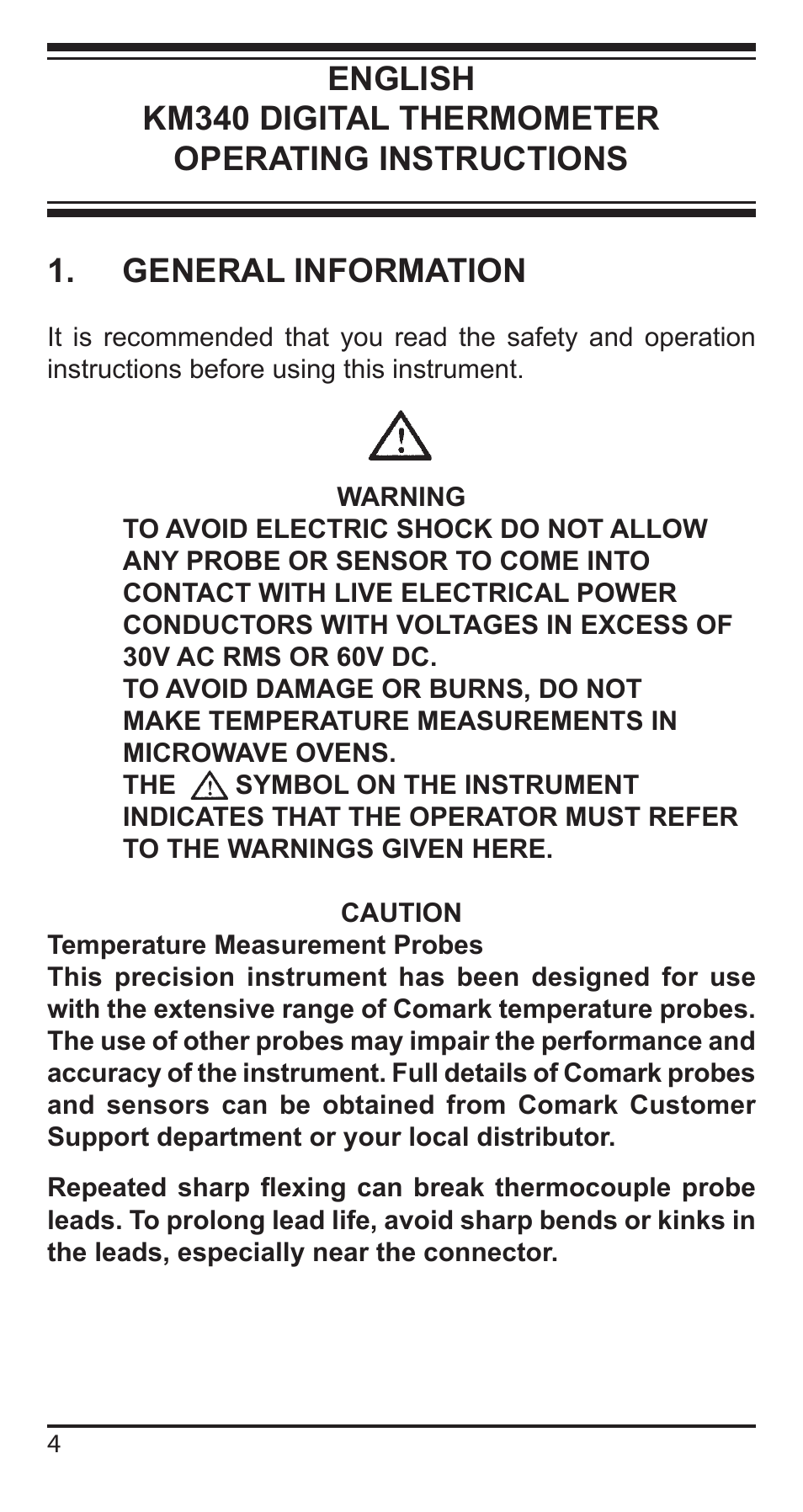 Comark KM340 User Manual | Page 5 / 42