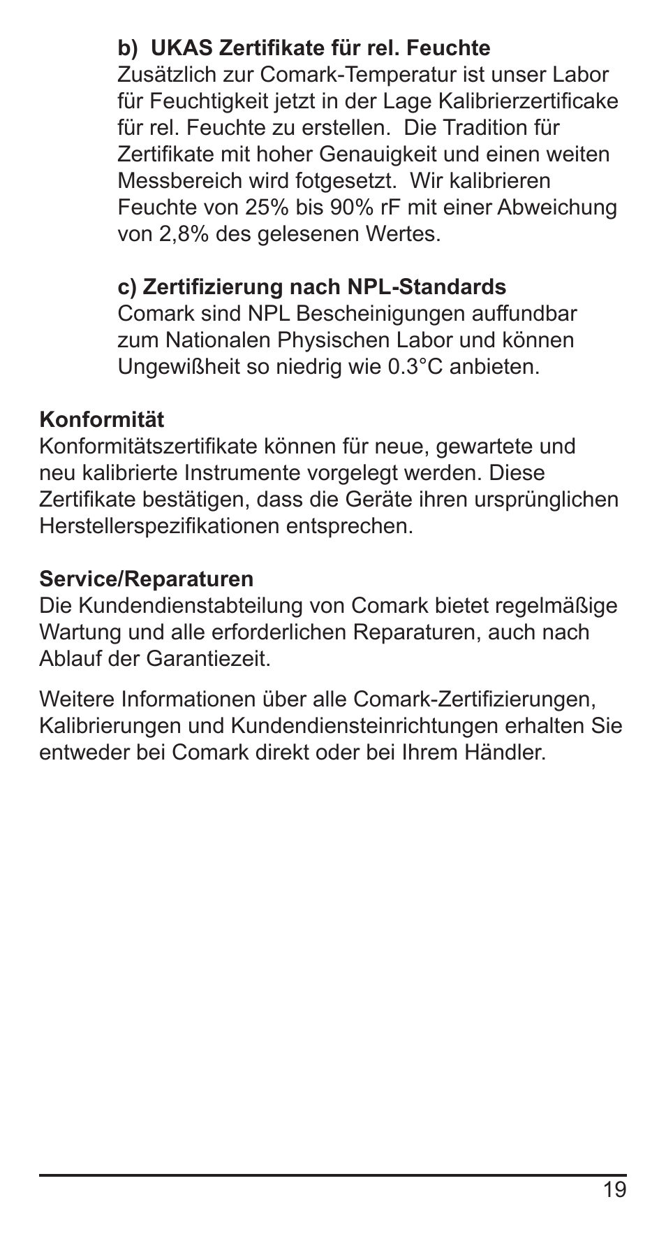 Comark KM330 User Manual | Page 20 / 42