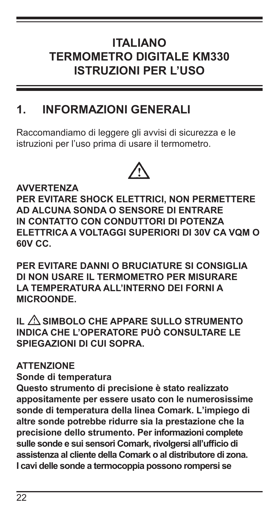 Comark KM330 User Manual | Page 23 / 42