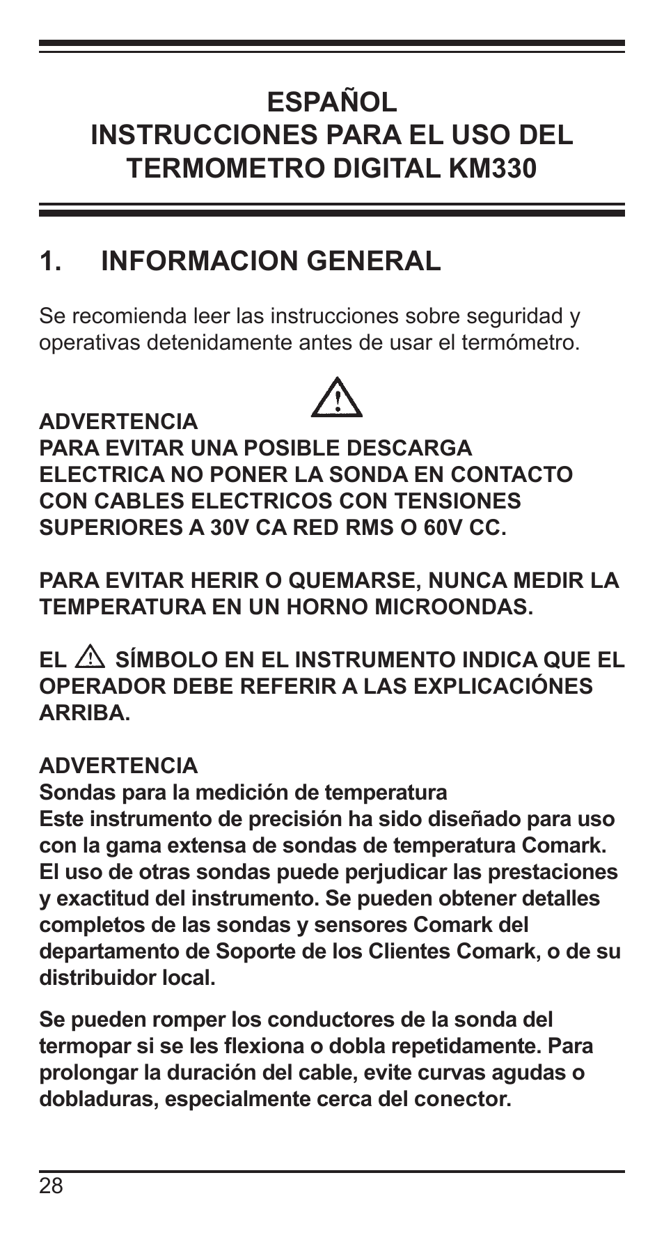Comark KM330 User Manual | Page 29 / 42