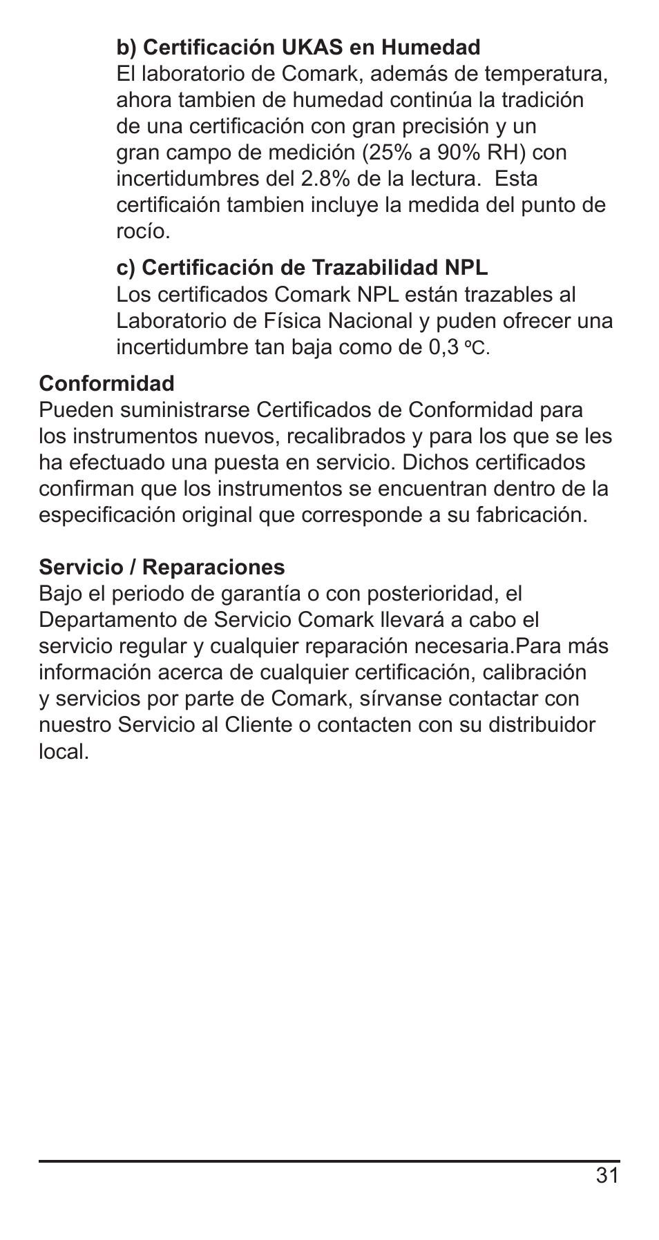 Comark KM330 User Manual | Page 32 / 42