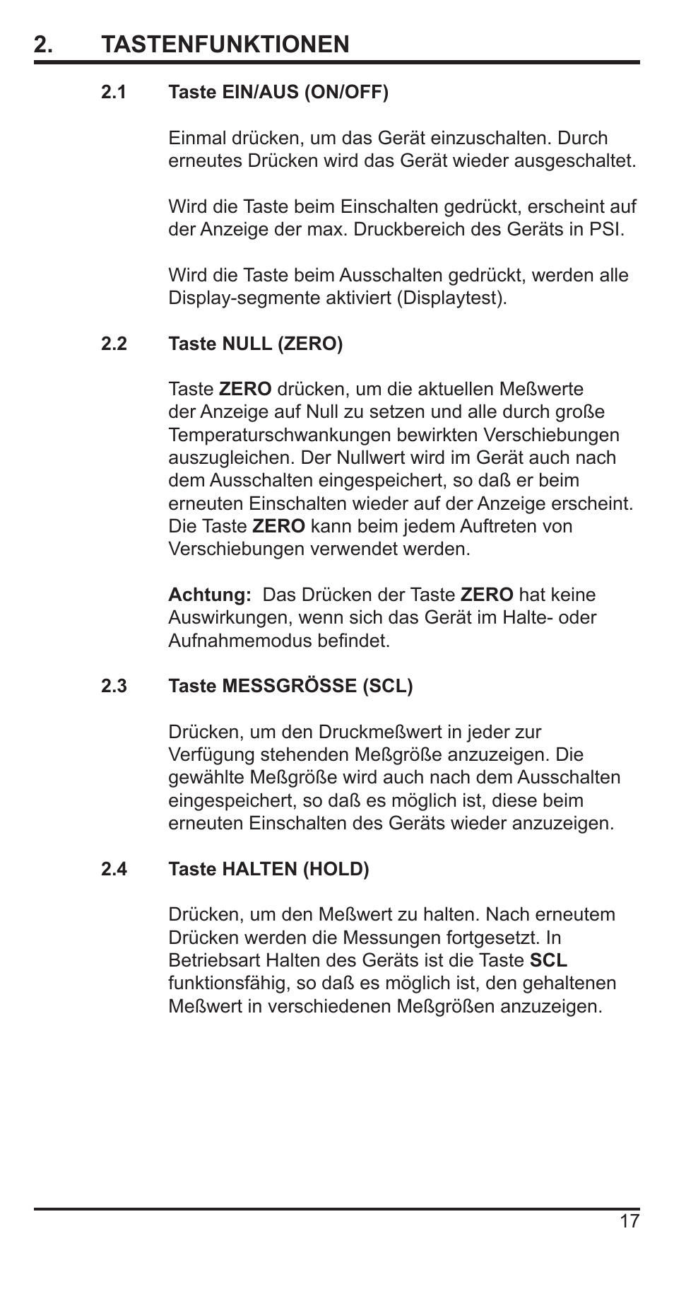 2 . tastenfunktionen | Comark C9551 User Manual | Page 18 / 54