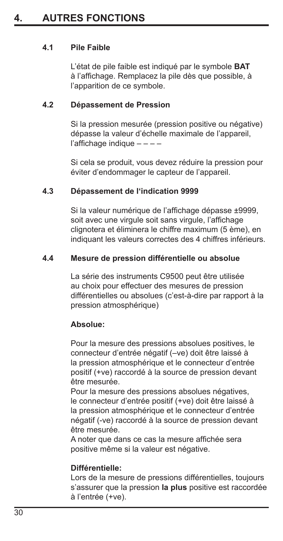 4 . autres fonctions | Comark C9551 User Manual | Page 31 / 54