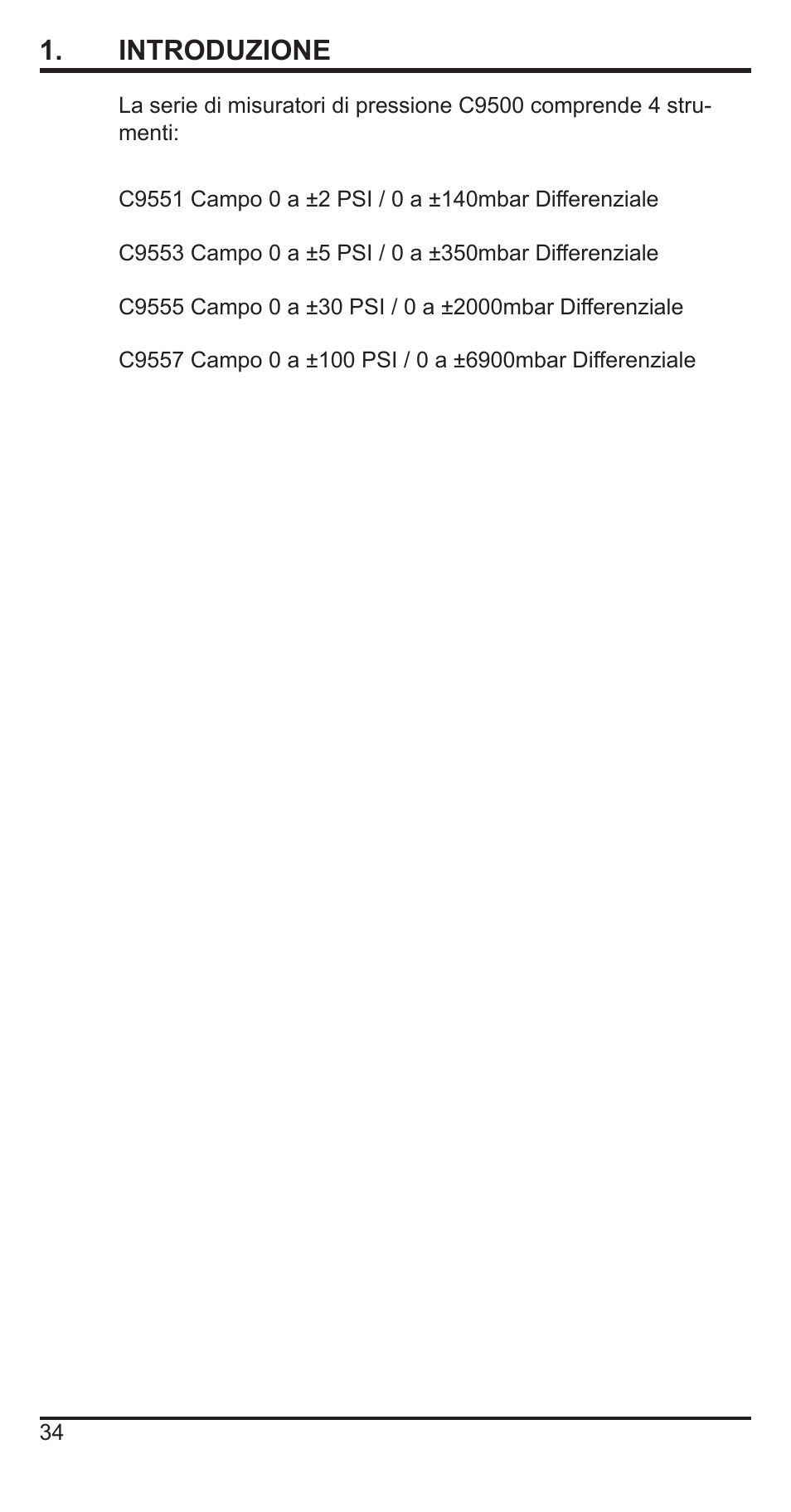 1 . introduzione | Comark C9551 User Manual | Page 35 / 54