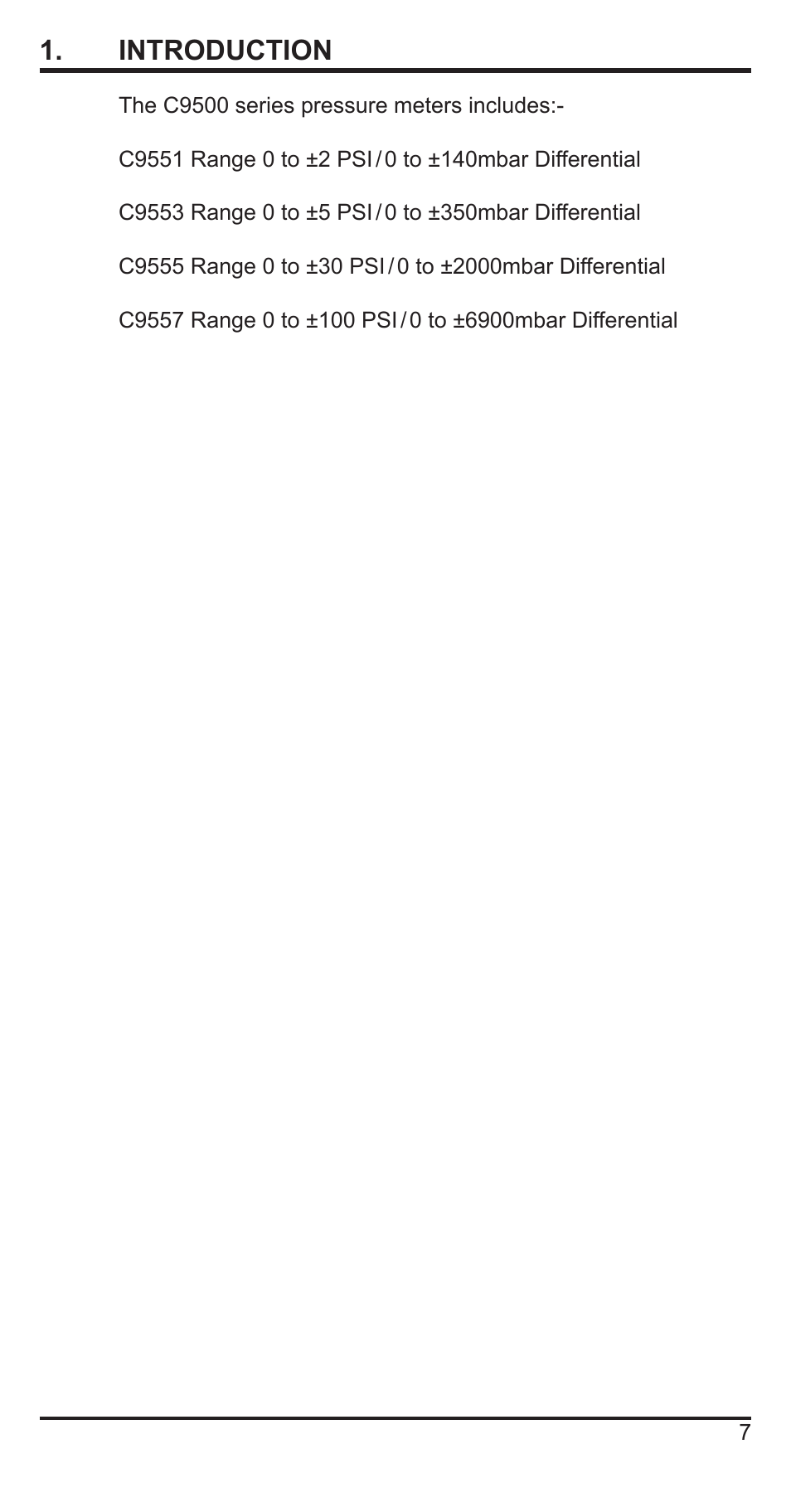 1 . introduction | Comark C9551 User Manual | Page 8 / 54