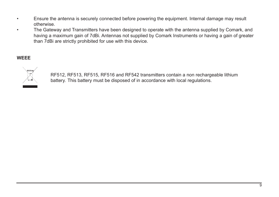 Comark RF500A User Manual | Page 10 / 66
