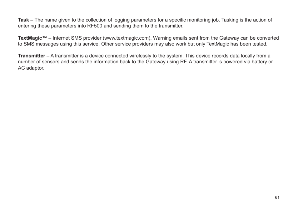 Comark RF500A User Manual | Page 62 / 66