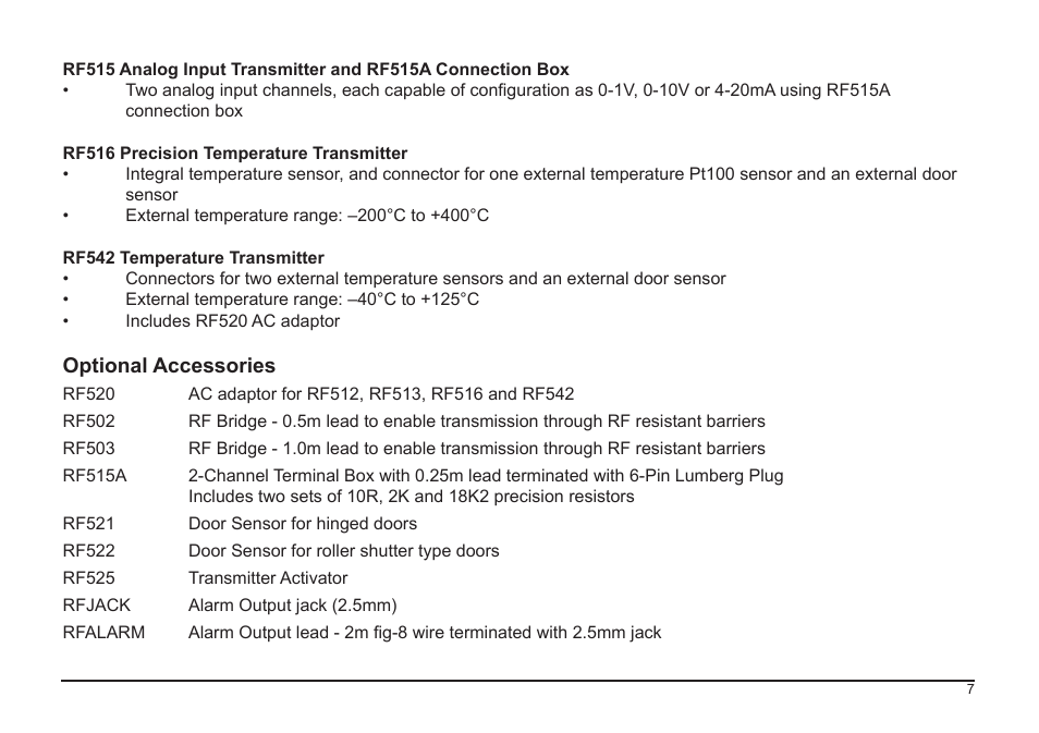 Comark RF500A User Manual | Page 8 / 66