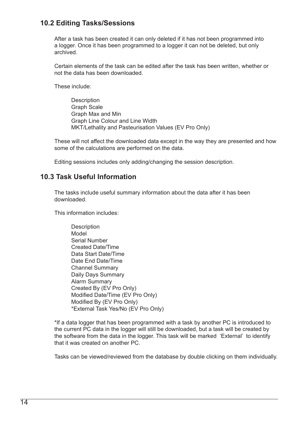 3 task useful information | Comark EV SOFTWARE User Manual | Page 15 / 26