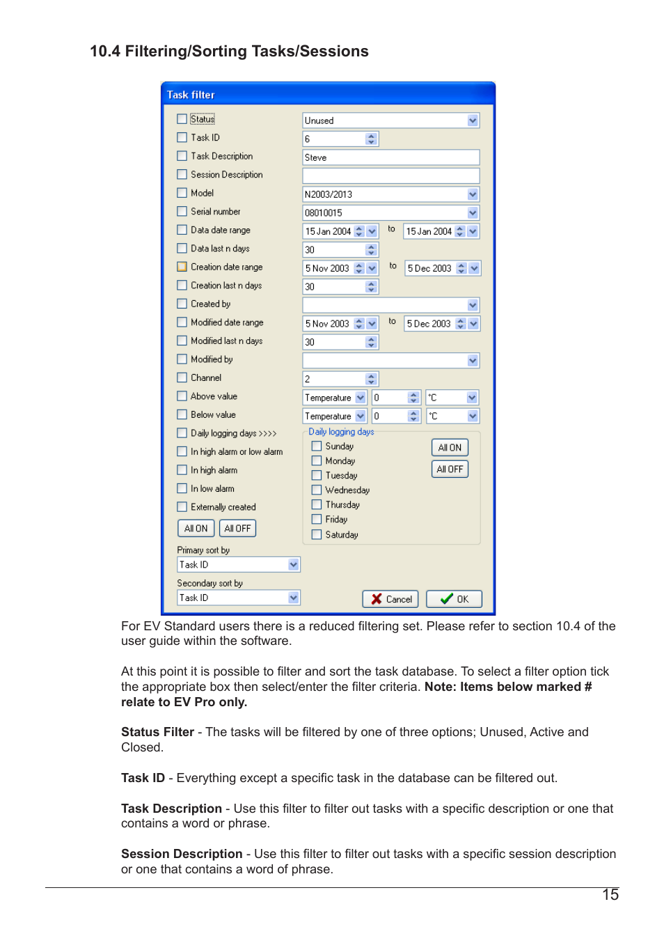 Comark EV SOFTWARE User Manual | Page 16 / 26