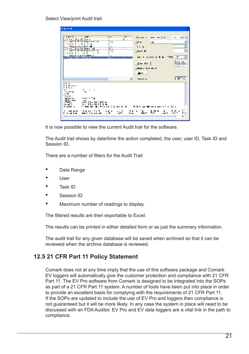Comark EV SOFTWARE User Manual | Page 22 / 26