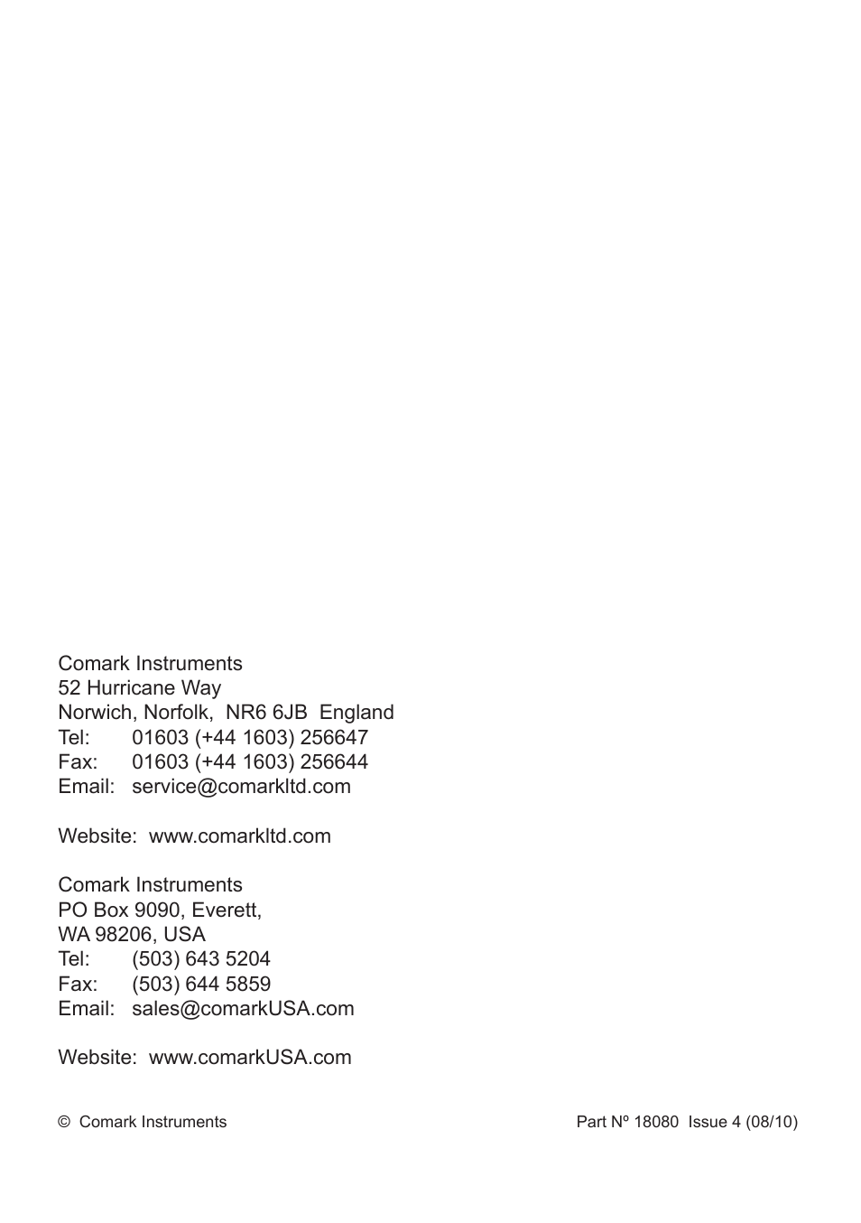 18080-4fc ev software guide cover | Comark EV SOFTWARE User Manual | Page 26 / 26