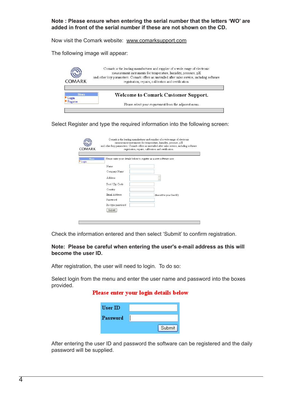 Comark EV SOFTWARE User Manual | Page 5 / 26