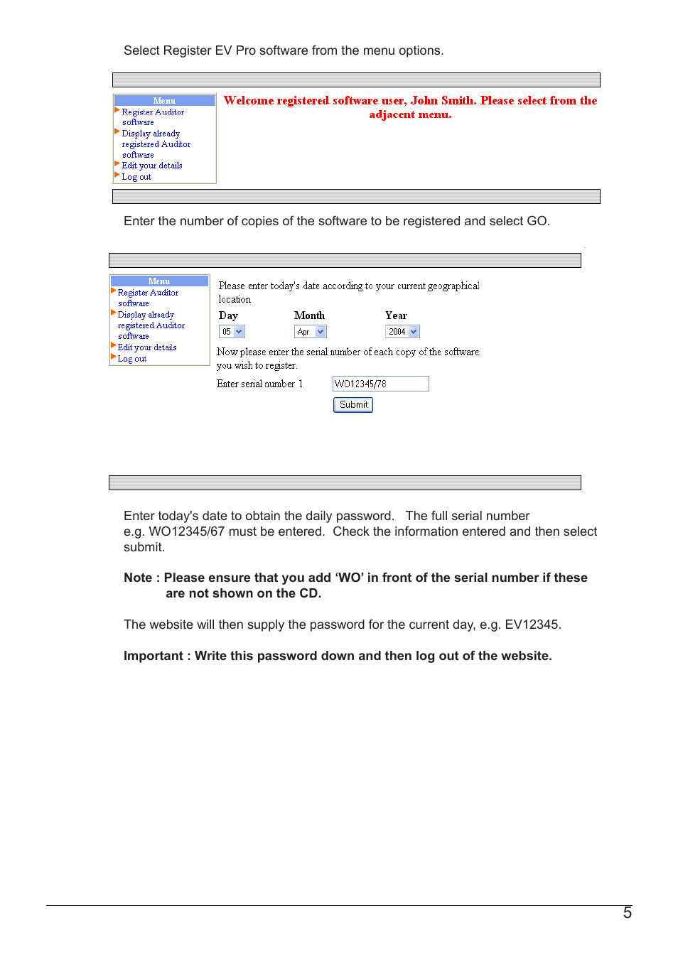 Comark EV SOFTWARE User Manual | Page 6 / 26