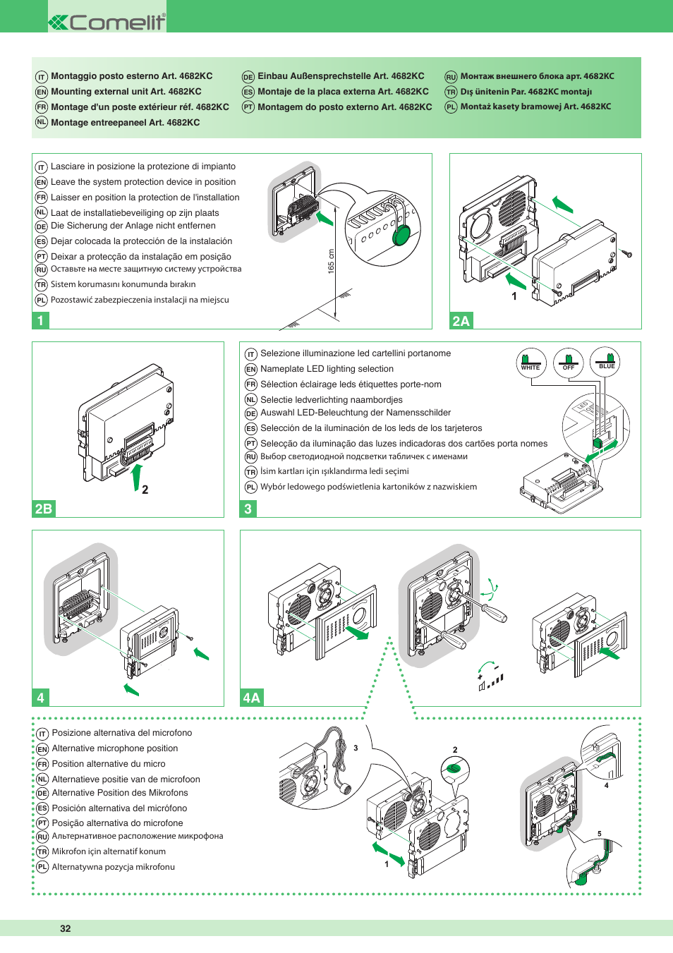 Comelit MT KIT VIP 8513IM User Manual | Page 32 / 40