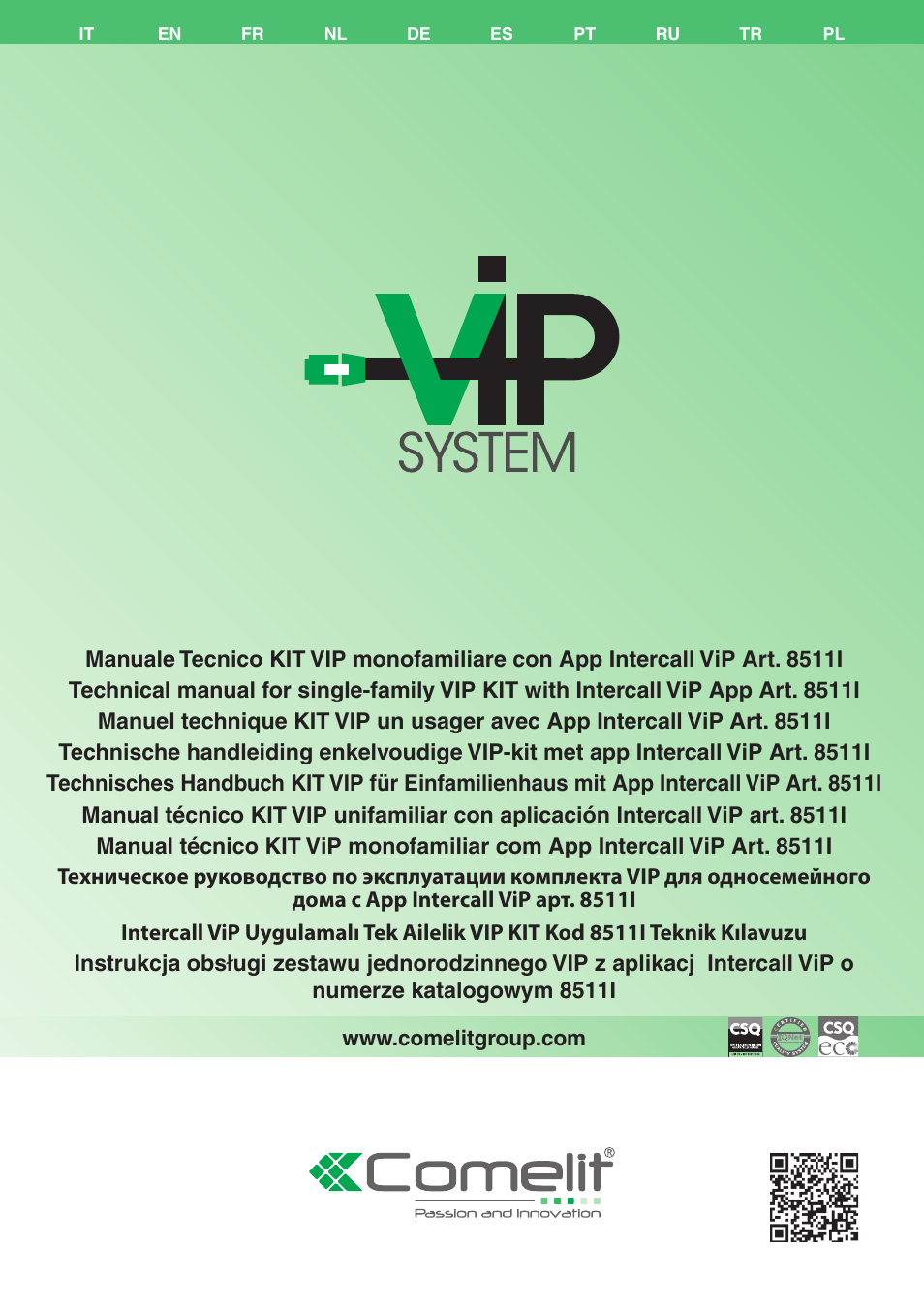 Comelit MT 8511I User Manual | 36 pages
