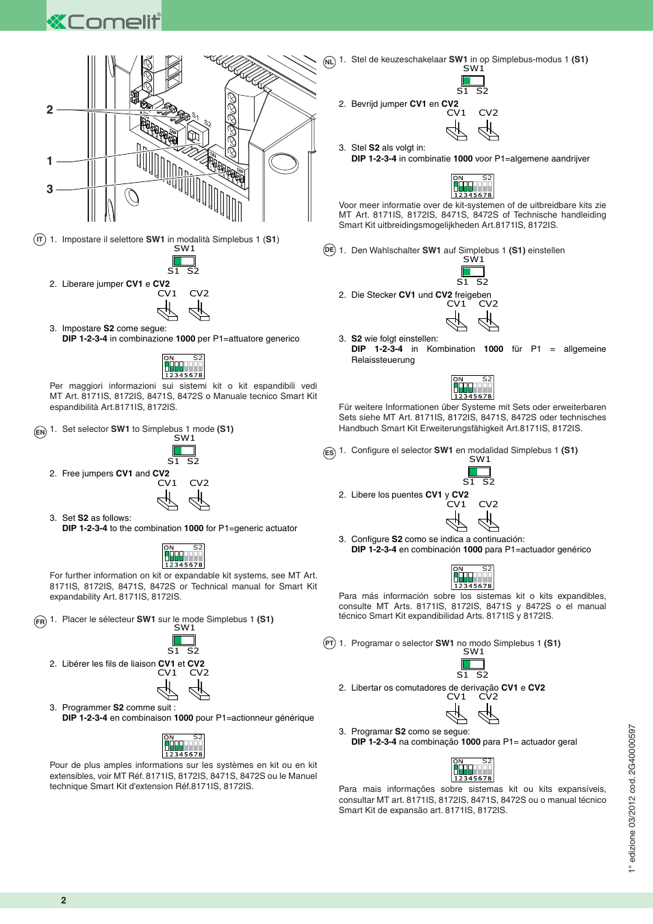Comelit MT 6302 KIT User Manual | Page 2 / 2