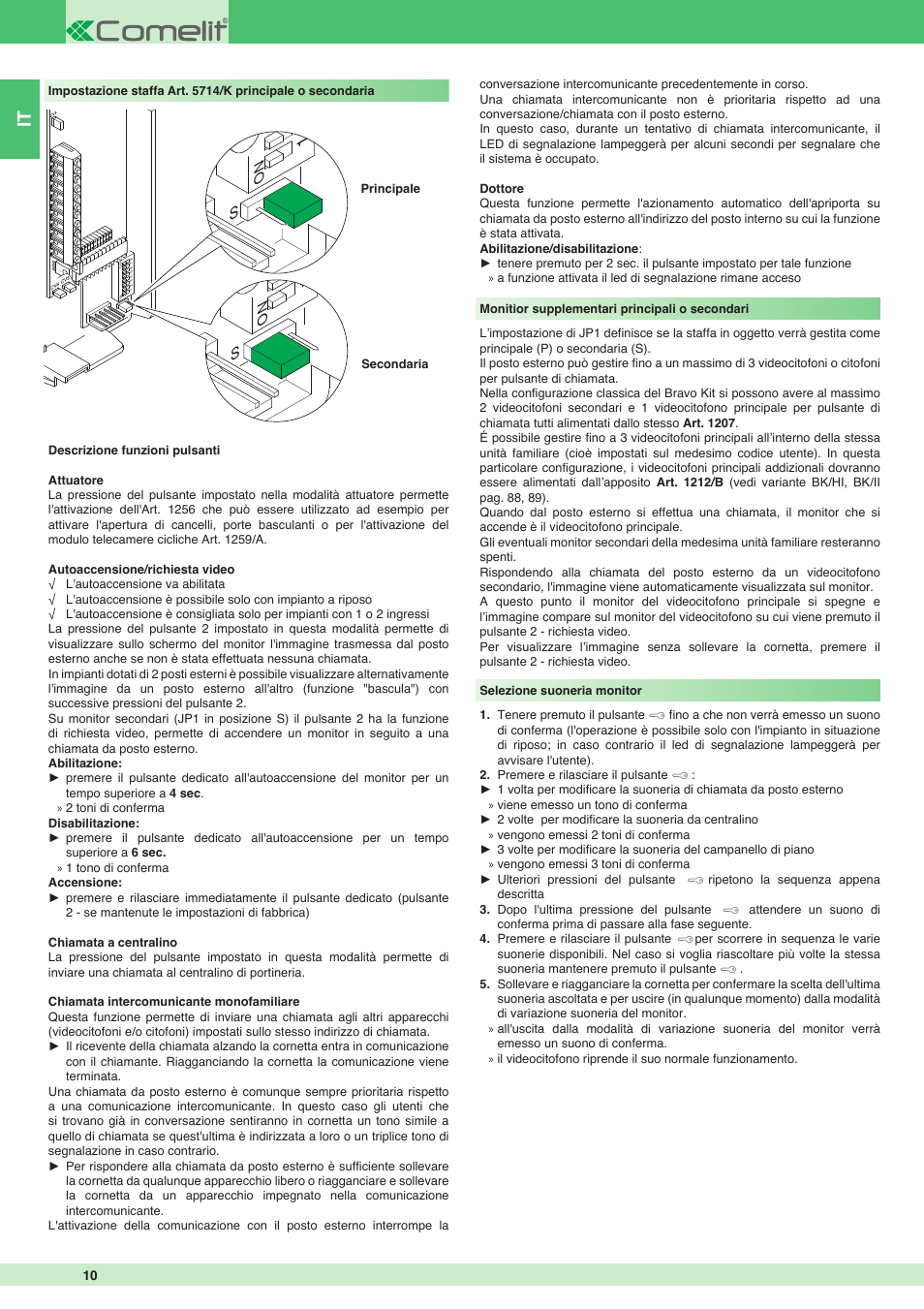 Comelit MT 8171I User Manual | Page 10 / 96