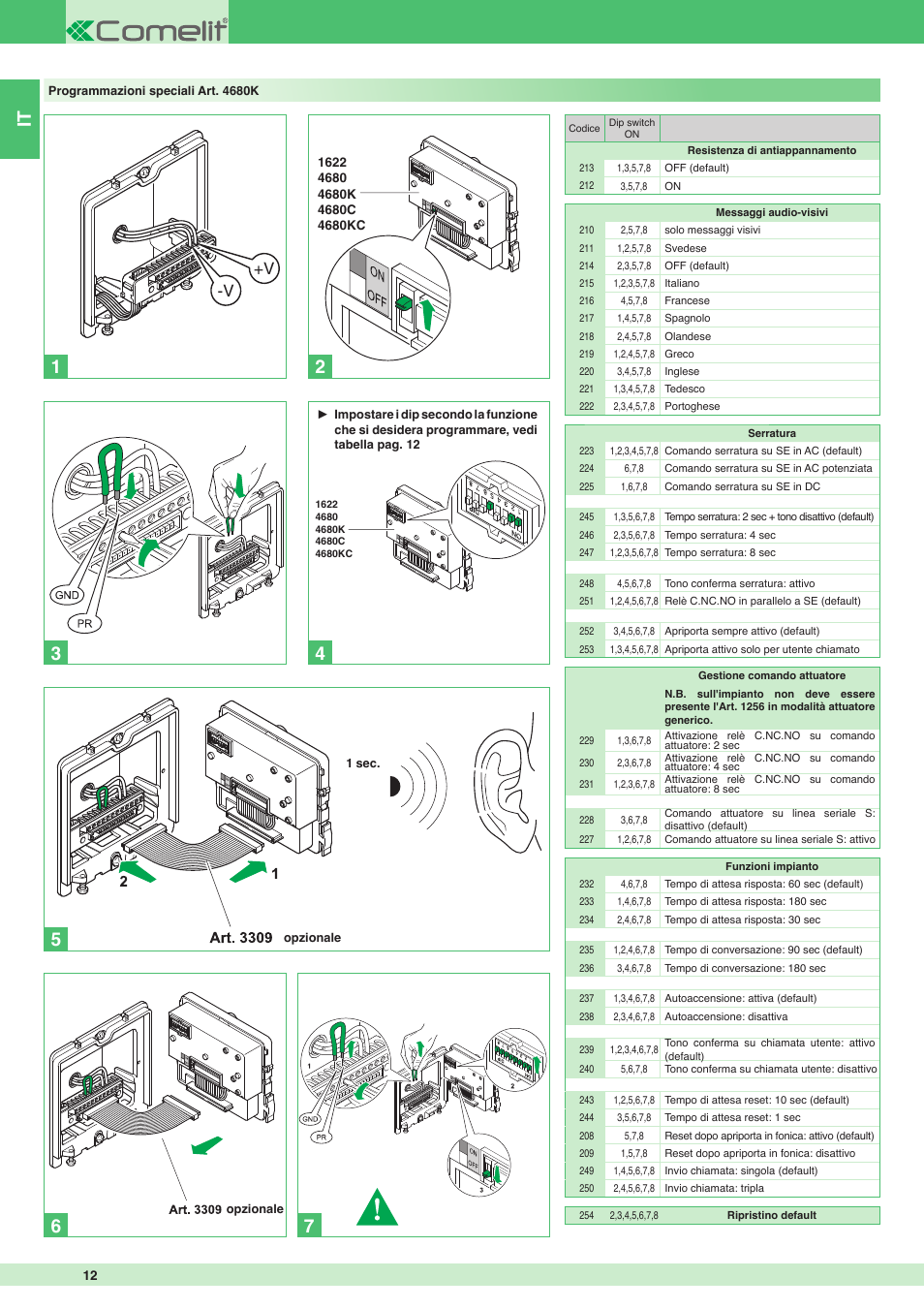 V +v | Comelit MT 8171I User Manual | Page 12 / 96