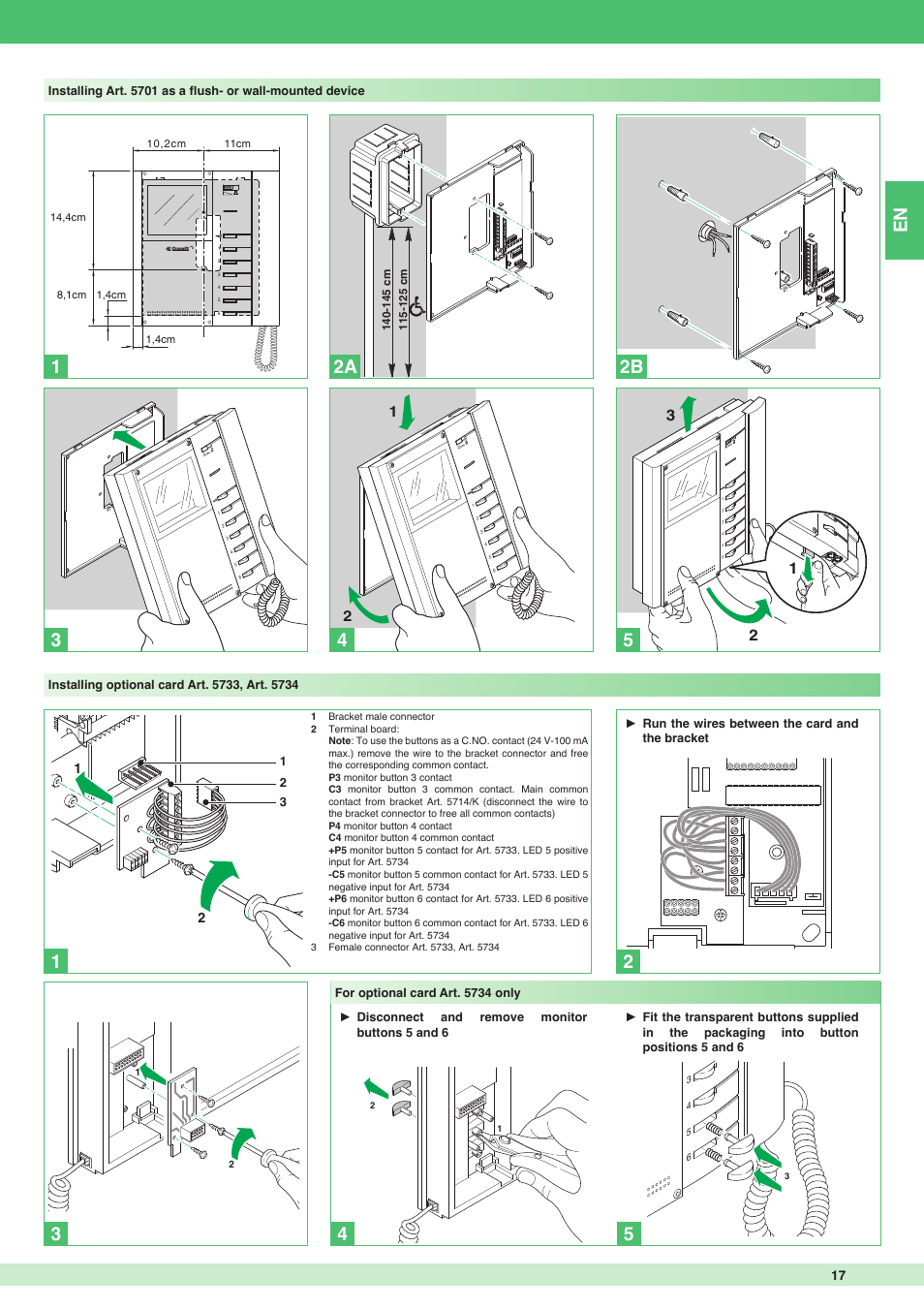 12 2b 2a | Comelit MT 8171I User Manual | Page 17 / 96