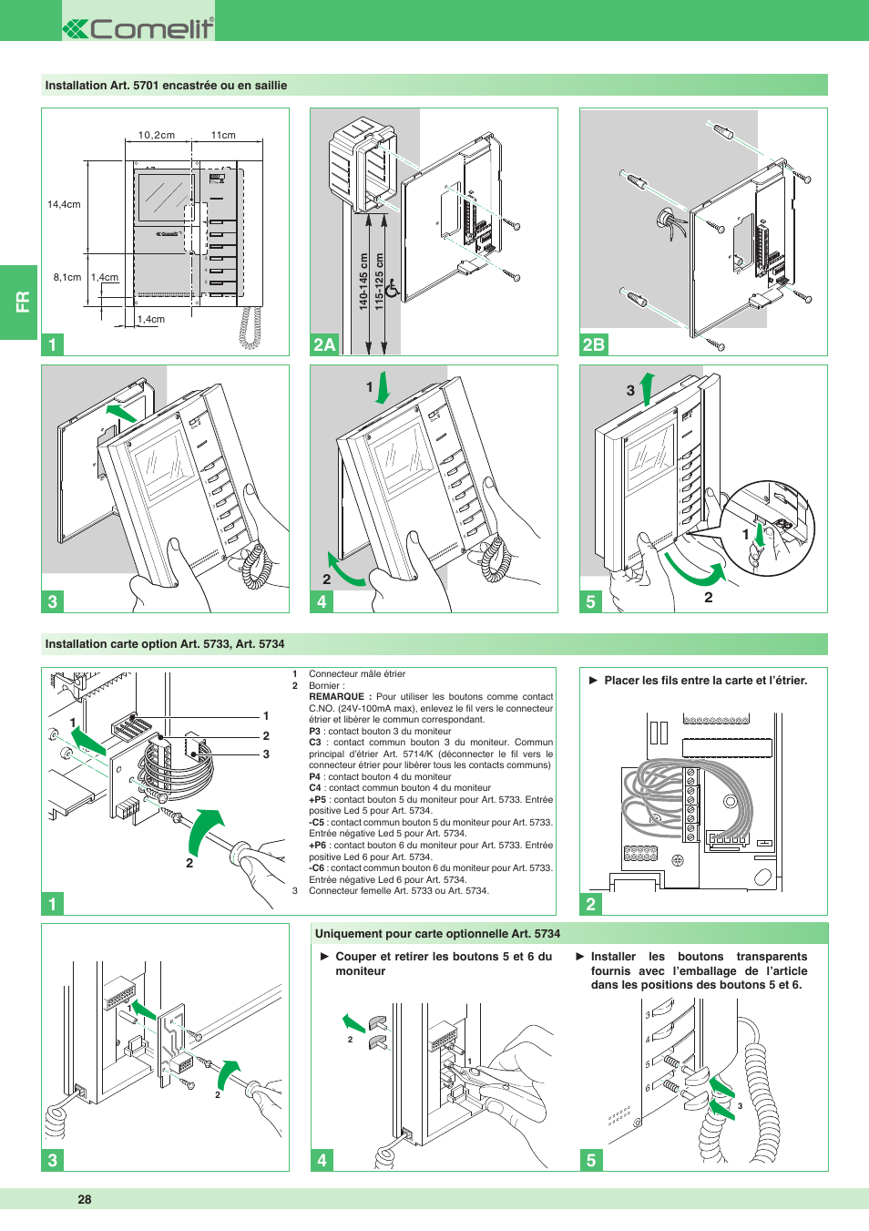 12 2b 2a | Comelit MT 8171I User Manual | Page 28 / 96