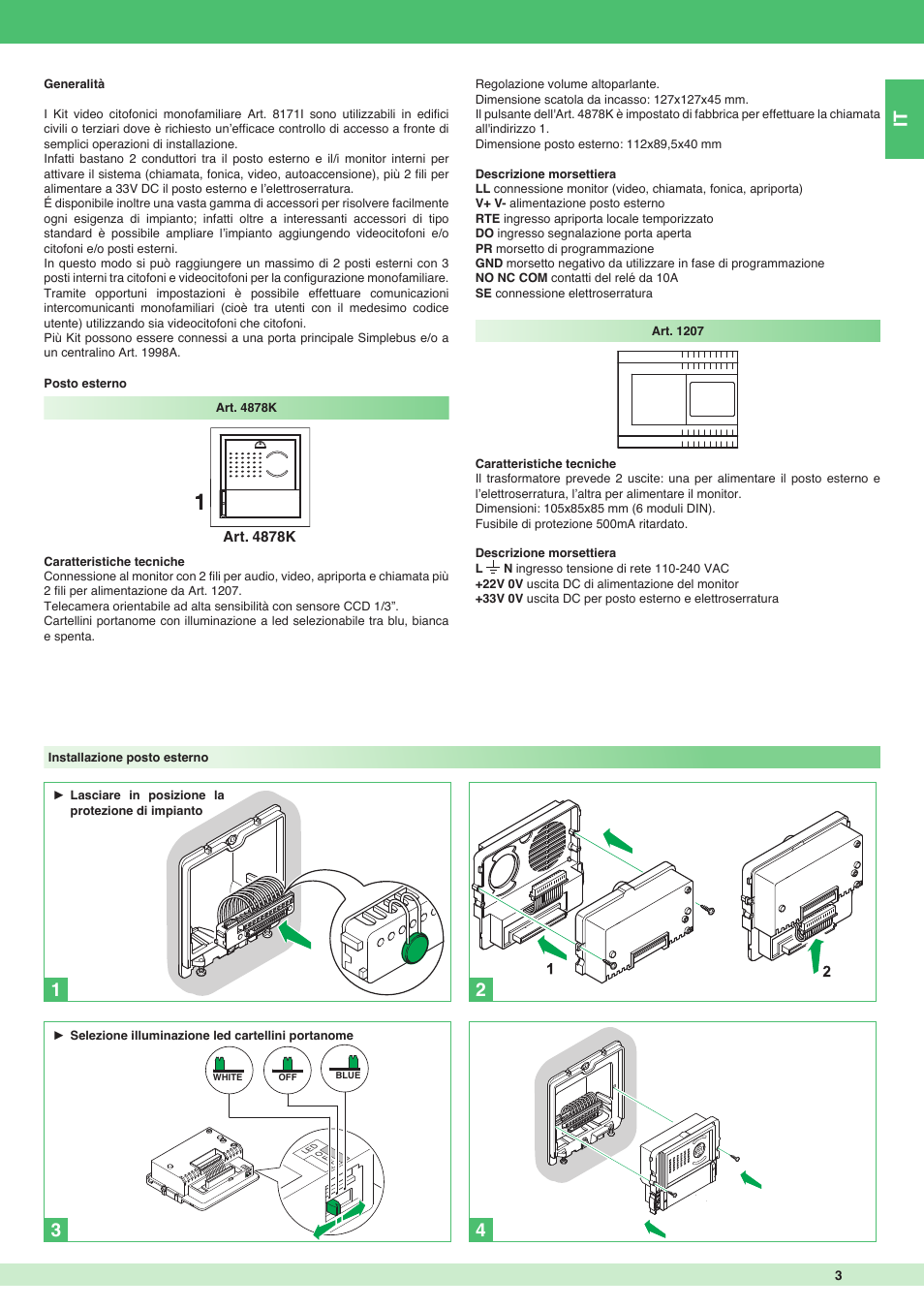Comelit MT 8171I User Manual | Page 3 / 96