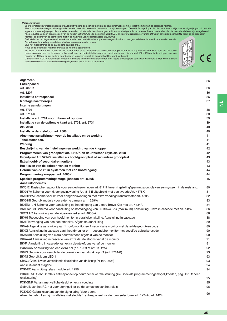 Comelit MT 8171I User Manual | Page 35 / 96