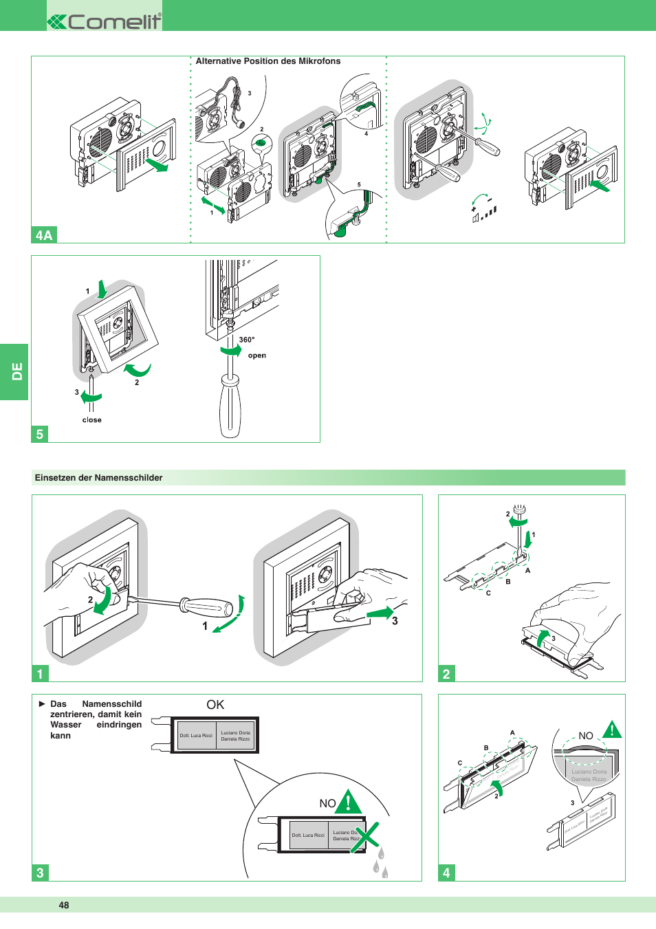 Comelit MT 8171I User Manual | Page 48 / 96