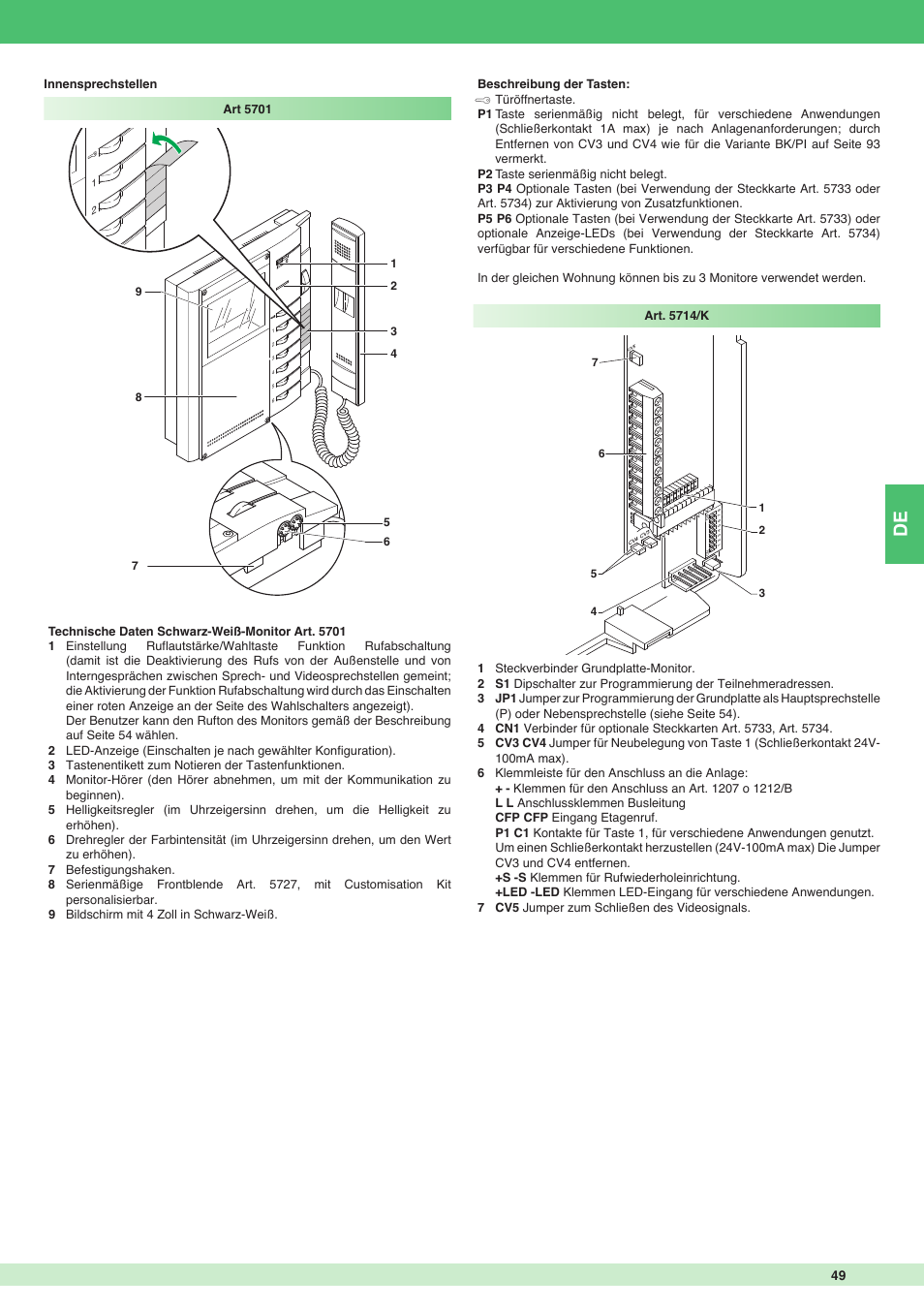 Comelit MT 8171I User Manual | Page 49 / 96