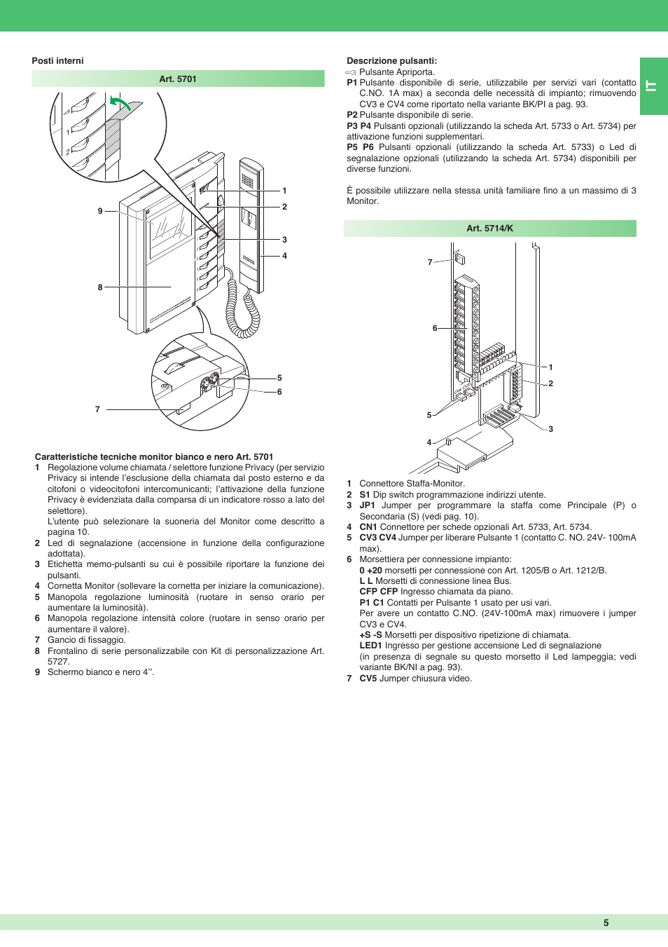 Comelit MT 8171I User Manual | Page 5 / 96