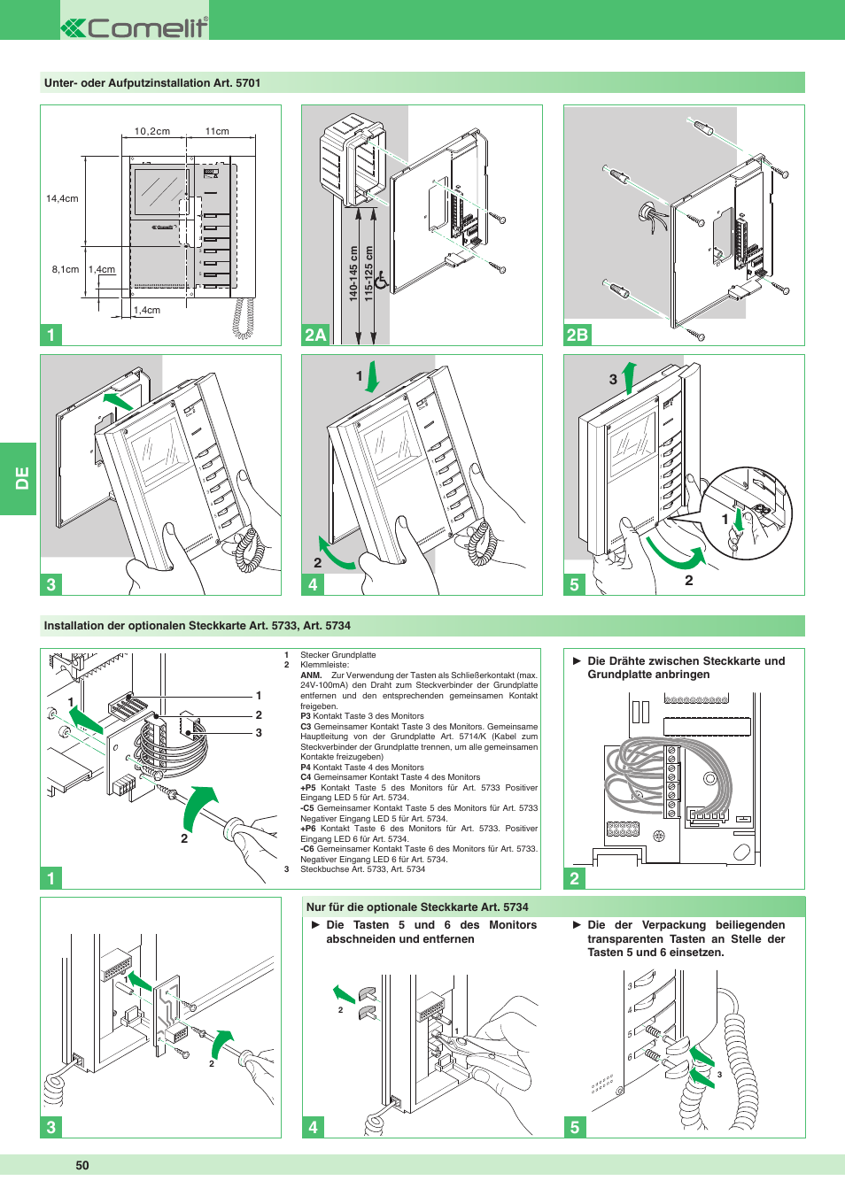 12 2b 2a | Comelit MT 8171I User Manual | Page 50 / 96