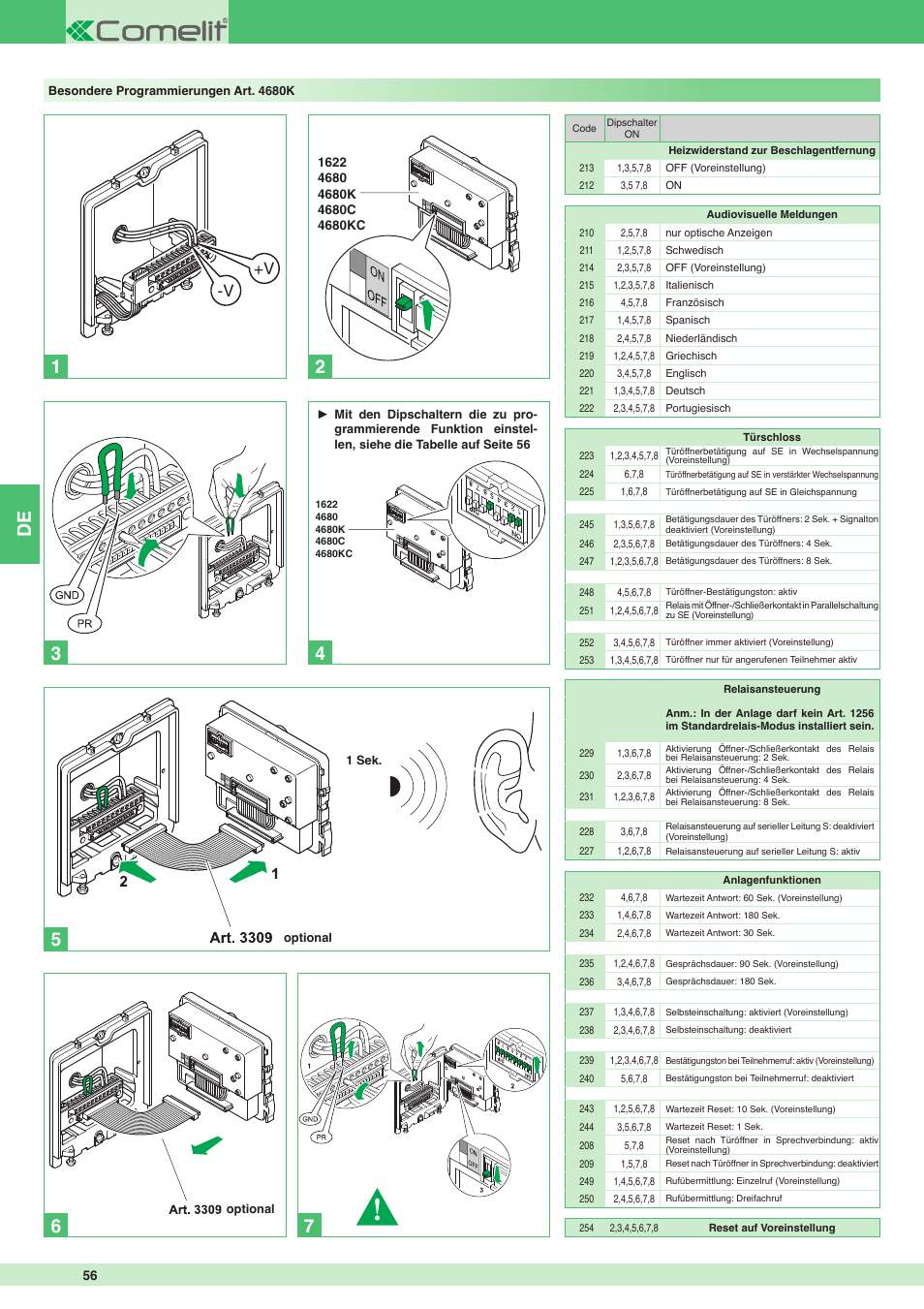 V +v | Comelit MT 8171I User Manual | Page 56 / 96