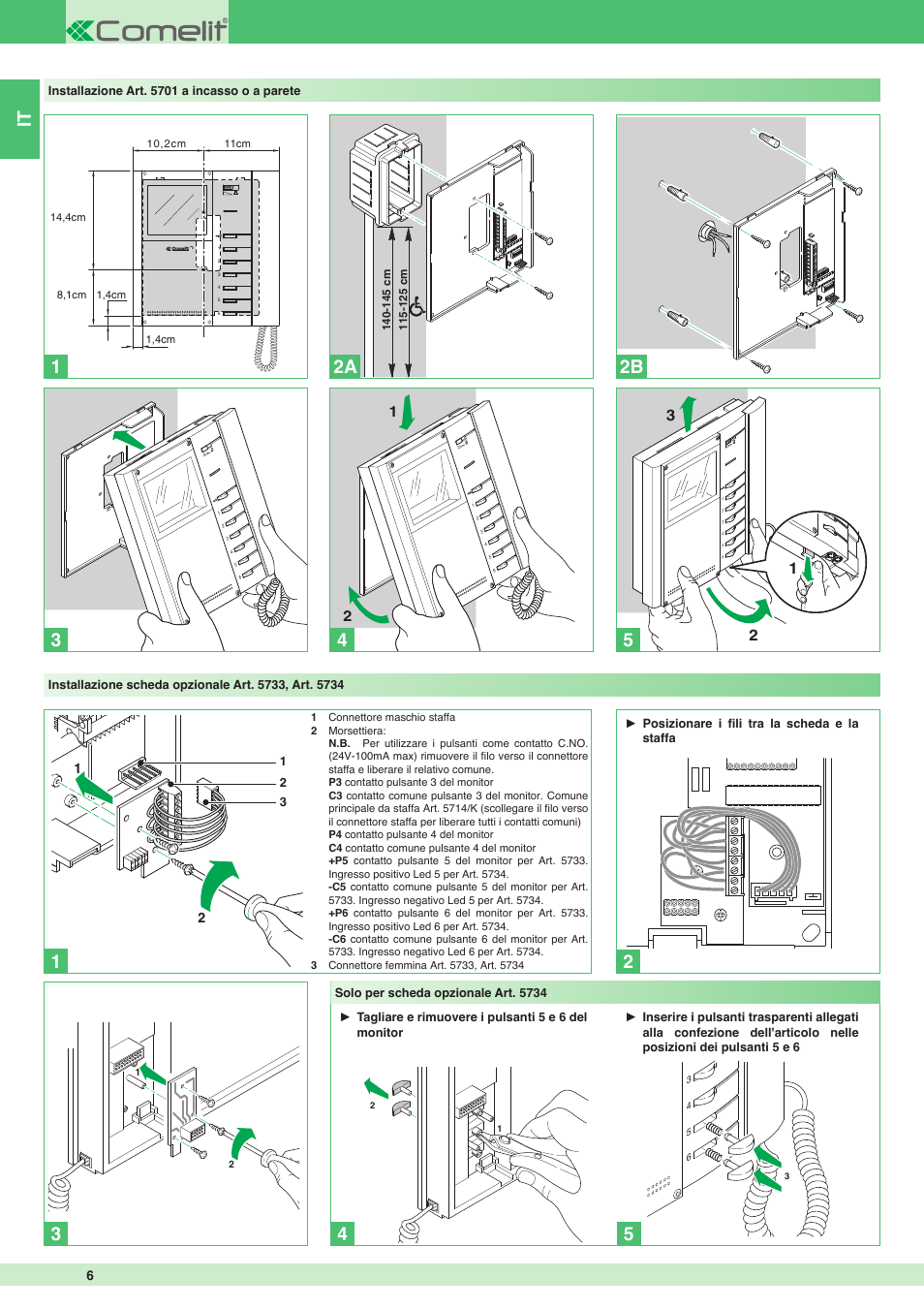 12 2b 2a | Comelit MT 8171I User Manual | Page 6 / 96